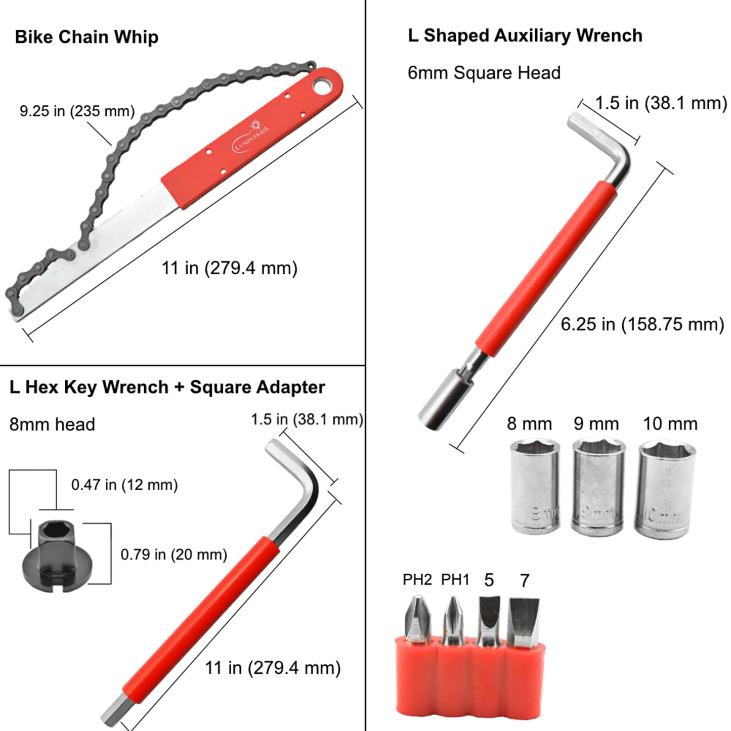 Lumintrail Portable Mini Bike Pump, Indoor Compact Bike Stand for Garage on Floor, and Lumintrail 42-Piece Mountain, Dirt, and Road Bike Repair Tools Kit Bundle
