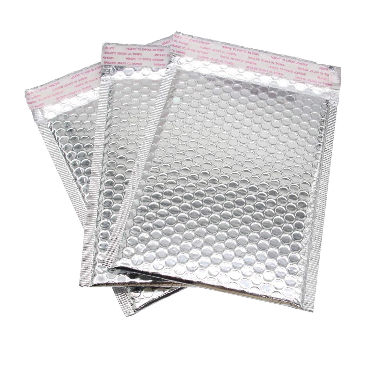 YUENPUN 50 Pack 7 x 9 Inch Metallic Bubble Mailers, Silver Padded Mailing Envelopes, Foil Self Seal Padded Envelopes for mailing, packing