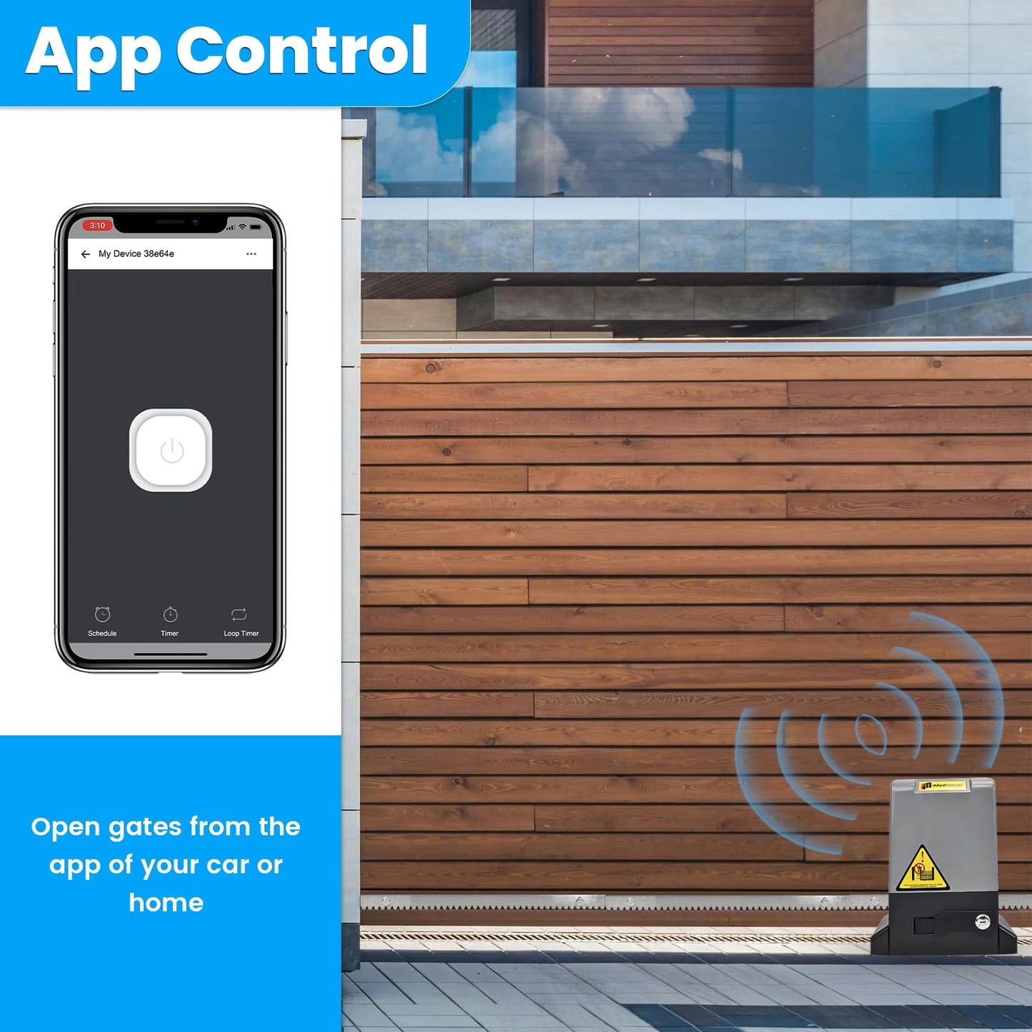 5000LB Automatic Sliding Gate Opener APP Keypad Control,1200W Gear Rack Driven Sliding Gate Motor with 4 Remotes,Electric Gate Operator System Kit for Sliding Gate Up to 100FT (1200W 5000LB)