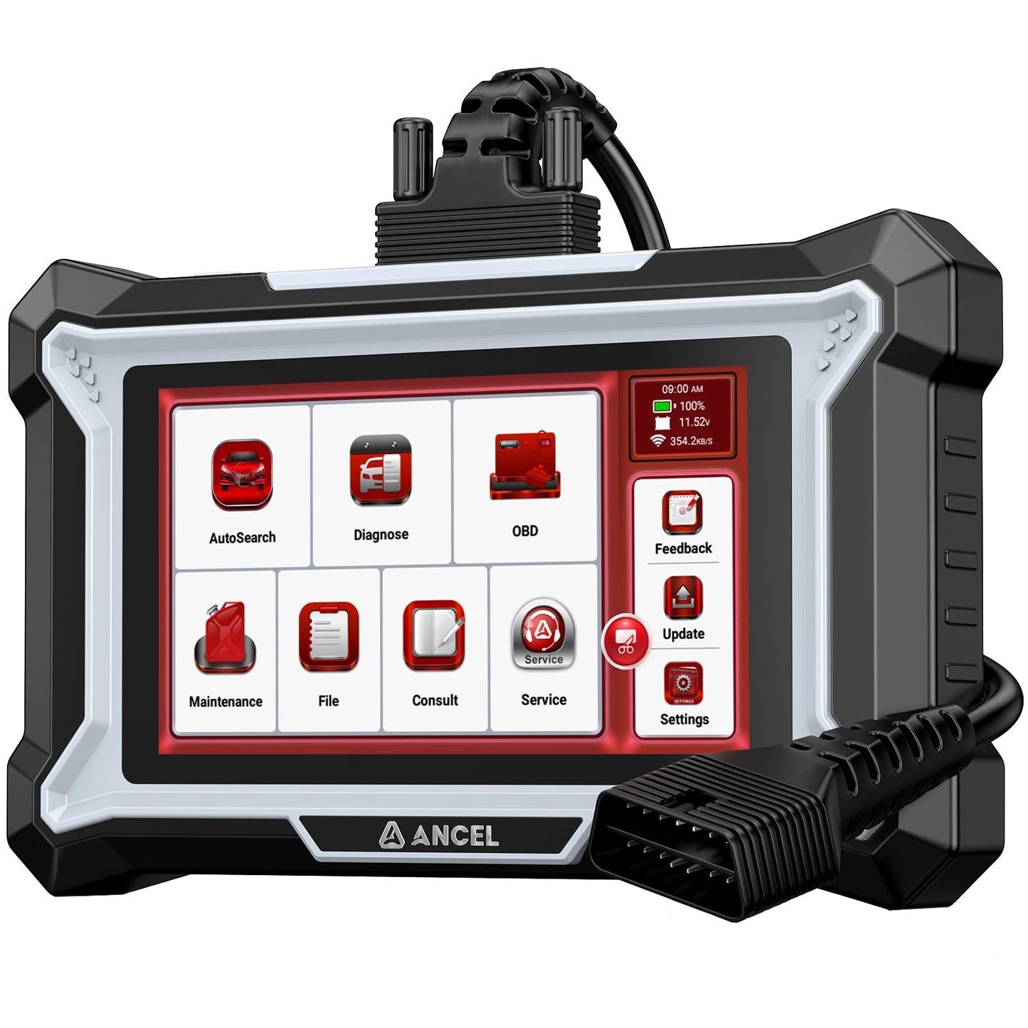 ANCEL DS100 OBD2 Scanner: Fix Check Engine, ABS, SRS & Transmission Issues with 7 Resets (Oil/Brake/BMS/SAS/ABS Bleeding/Throttle/Gear Learning), Lifetime Updates, Code Reader for All Cars 1996+