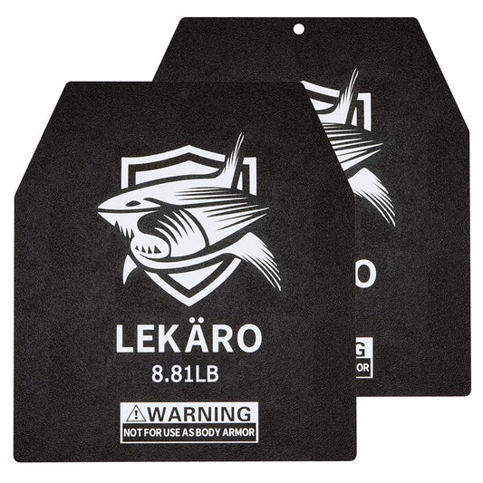 Weighted Vest Plates 9.8"x11" Steel Weight Plates for Vests – 5.51/8.81/15.43/20.94 LB Pairs – Rust-Proof Powder Coated Workout Inserts for CrossFit Murph Rucking Running Strength Training