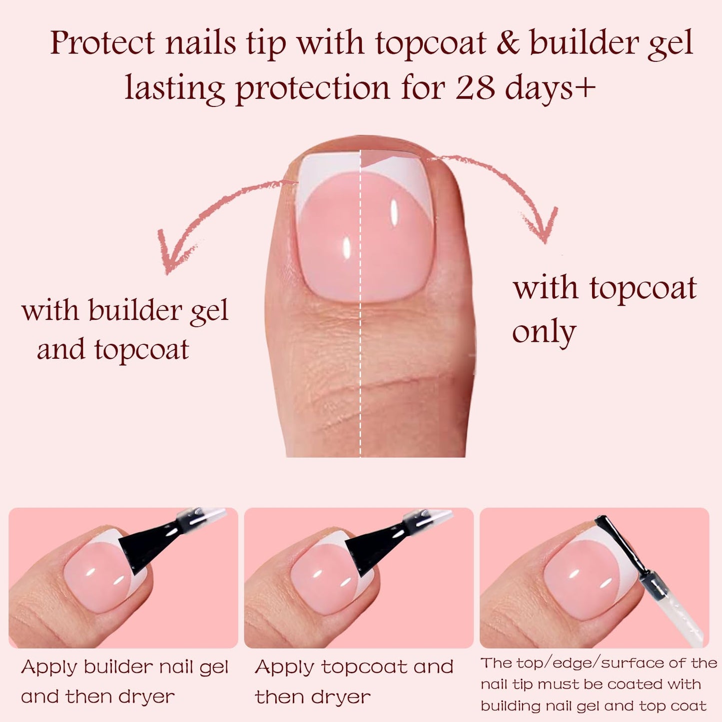 OPkssnails Press on Toenails Short,216Pcs Summer Brown Ombre Toenail Press Ons Square for Women,Soft Gel Toe Nail Tips, Light Weight & Fit Perfectly,Soak off Acrylic Fake Toe Nail Extensions 12 Sizes