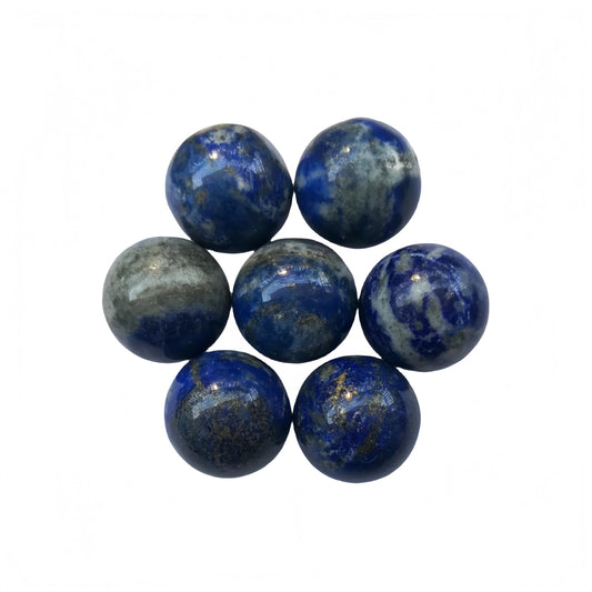 Sunshcat Natural Lapis Lazuli 0.78 Inchs Crystals and Healing Stone Ball Set,Home Desktop Feng Shui Array Decoration(7 Pieces) ﻿