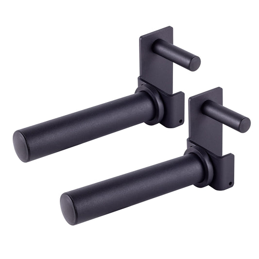AmStaff Fitness Olympic Weight Plate Holder for Power & Squat Racks – Fits 2x2, 2.33x2.33, 3x3 Inch Tubes, 1" Hole – Storage Horns for Weight Plates on Power Rack – Pair (3" x 3")