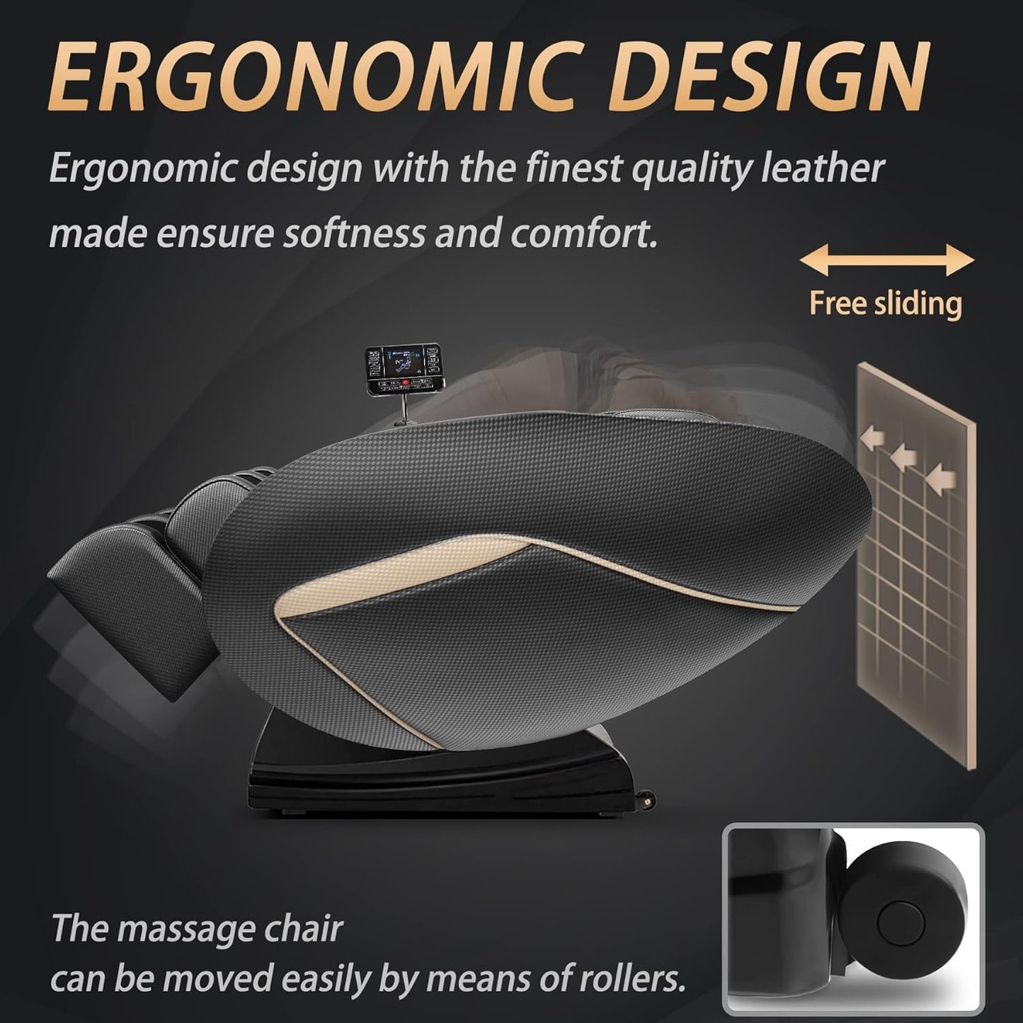 BILITOK Massage Chair Recliner with Zero Gravity with Full Body Air Pressure, Speaker and Blue-Tooth Connection, Easy to Use at Home and in The Office
