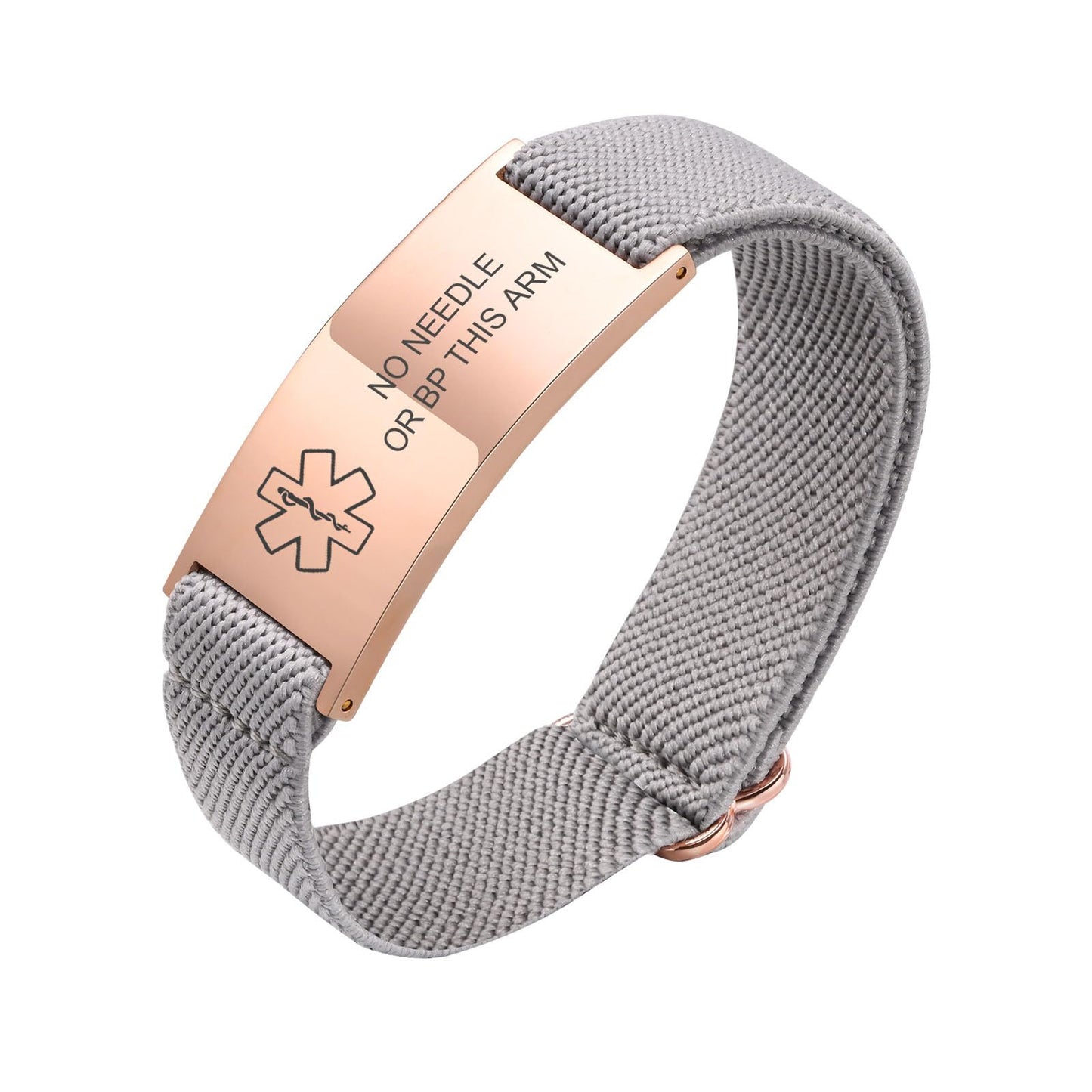 Medical Alert Id Bracelet for Women, No Needle or Bp This Arm Medical Alert Bracelets for Women Men Patients Stainless Steel Emergency Bracelets Wristband,Personalized Mens Life Health Alert Bracelet