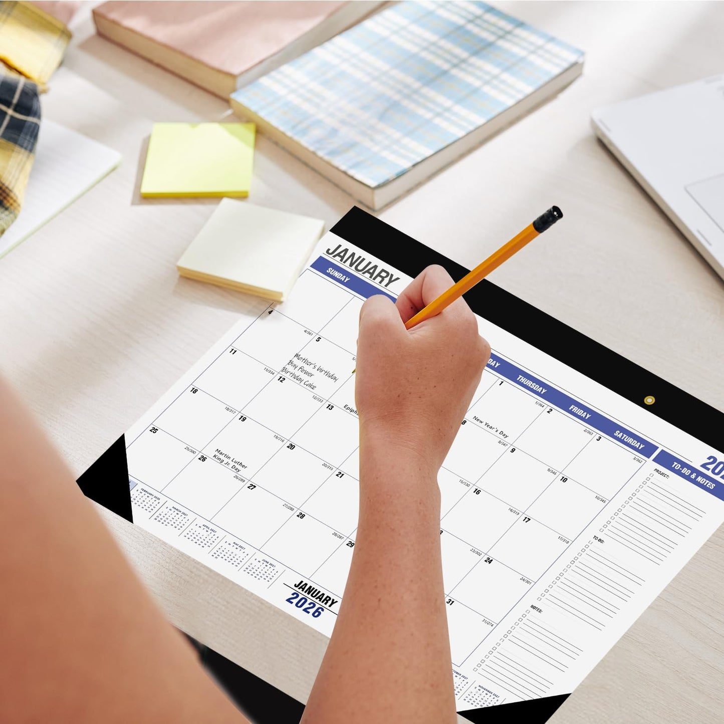 Desk Calendar 2026,18 Months Wall Calendar 2026 From Jan 2026 to Jun 2027,Large Desk Calendar 2026-2027 with To-do List,22x17,Desktop Calendar for Home and Office