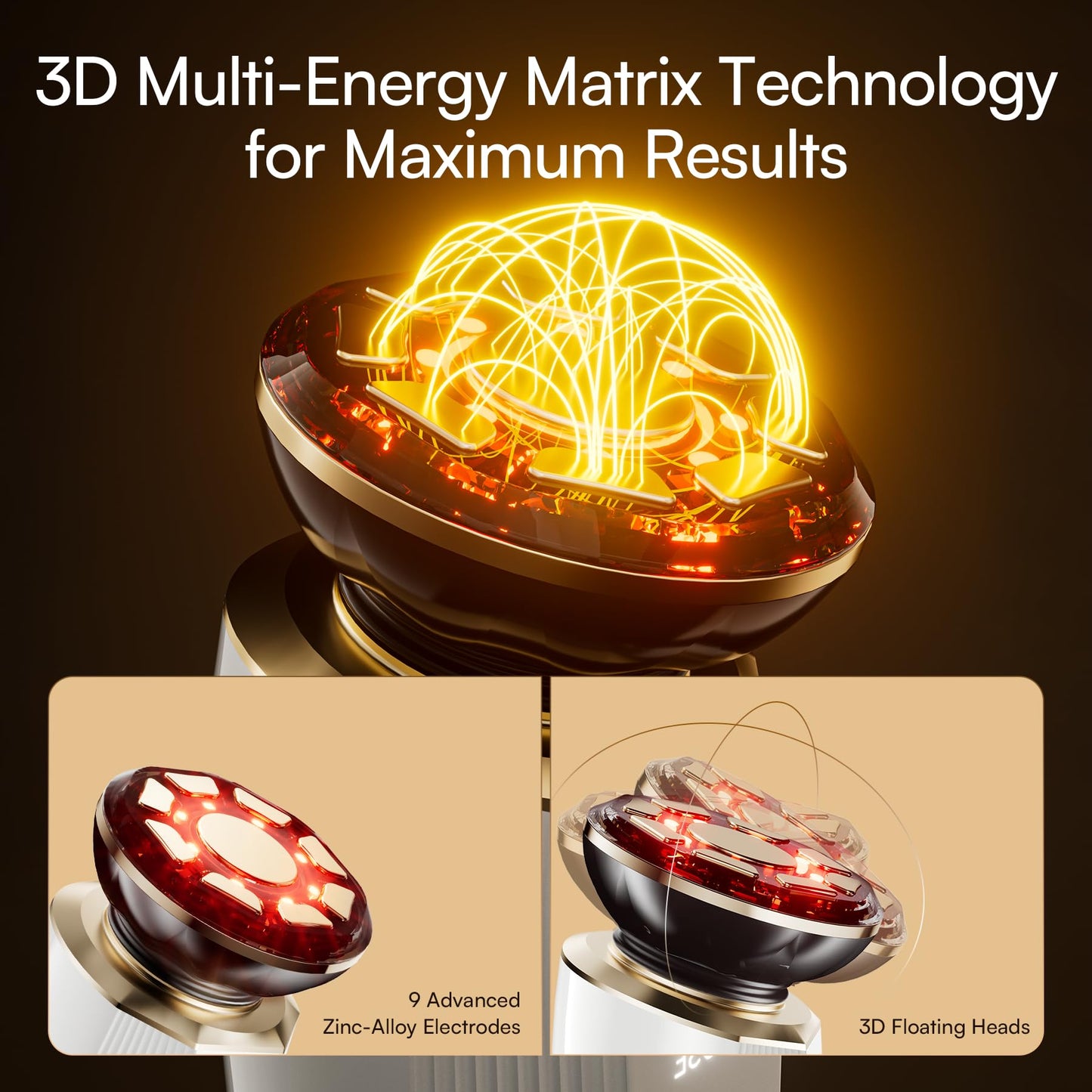 INIA 3-in-1 Red Light Therapy for Face and Neck Beauty Device for Puffiness & Skin Firming Skincare Tool