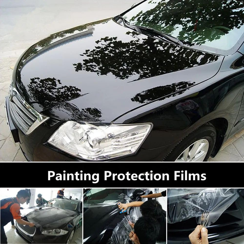 TPU PPF Car Paint Protection Film, (5 Feet x 16.6 Feet) Clear Premium Multi Car Roll,Self Healing Gloss Clear Polyurethane Film