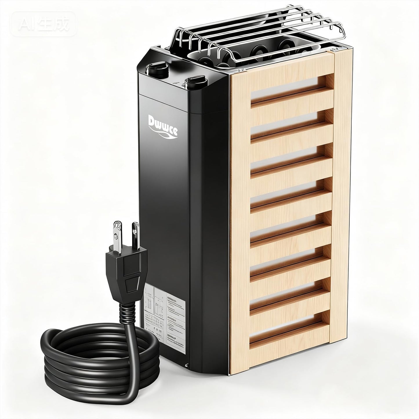 Dwwce 110V Sauna Heater with Plug, 2KW Electric Sauna Heaters Stove, Steam Bath Sauna Stove with 3H Timer and Temp Ajustable for 70-100 Cu.ft Small Sauna Room Home Hotel Spa