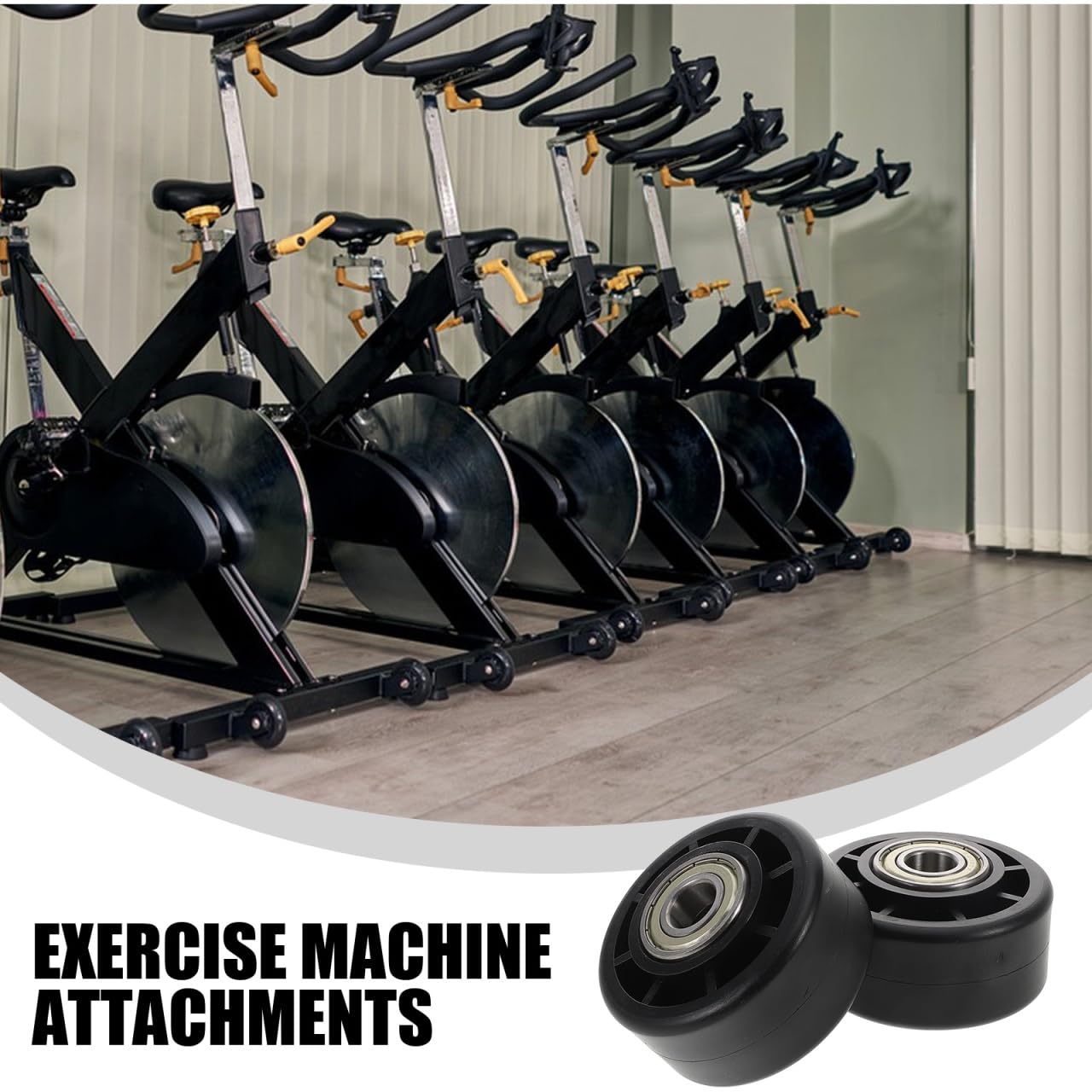 OHPHCALL Fitness Equipment Universal Wheel Replacement 2-Pack with Durable Pp Caster Bearings for Treadmill Gym Roller and Exercise Bike Accessories 2.76 Inch