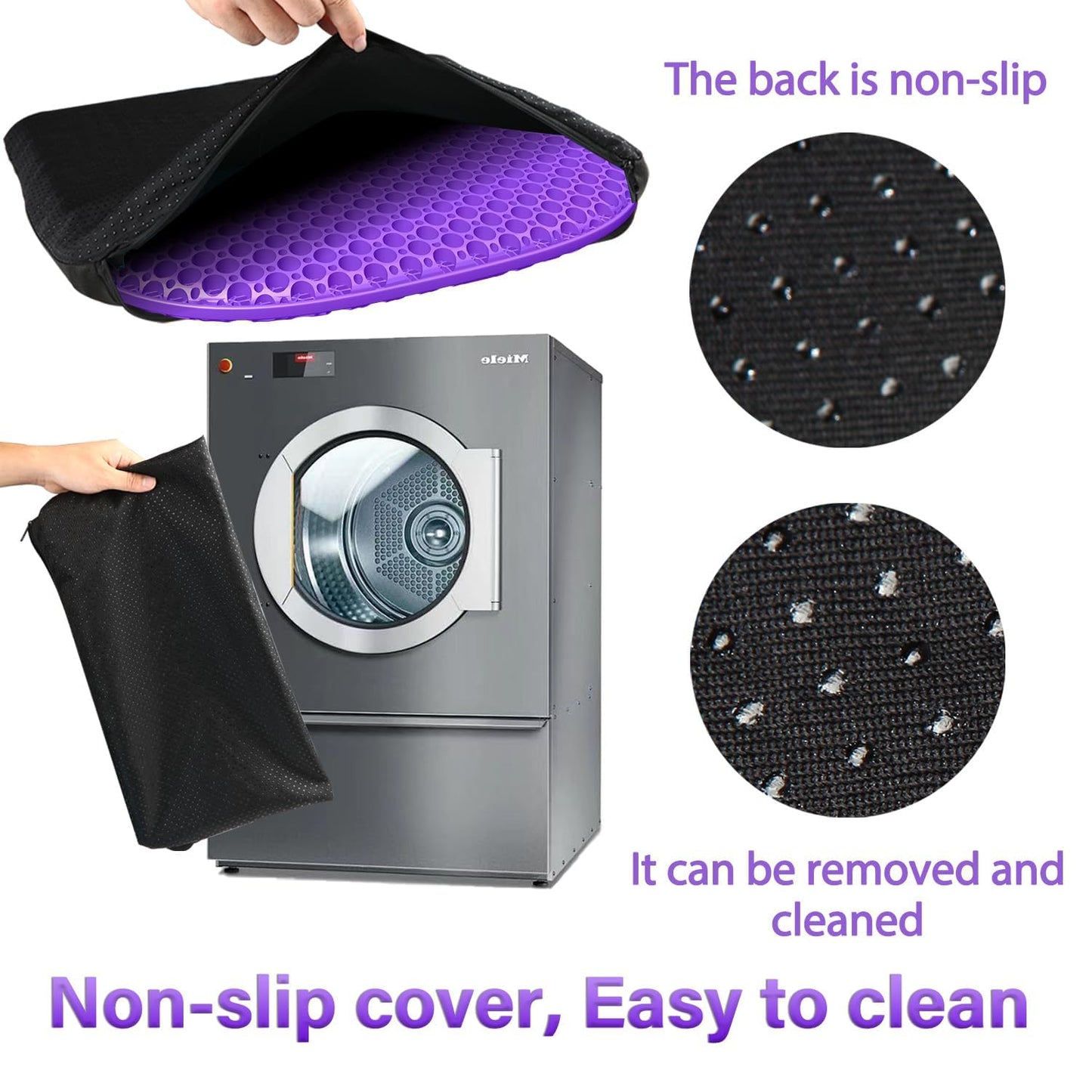 TONINT Large Gel Seat Cushion for Long Sitting with Non-Slip Cover, Soft & Breathable, Seat Cushion for Chair, Car, Office, Desk Chair, Wheelchair (17" x 15")