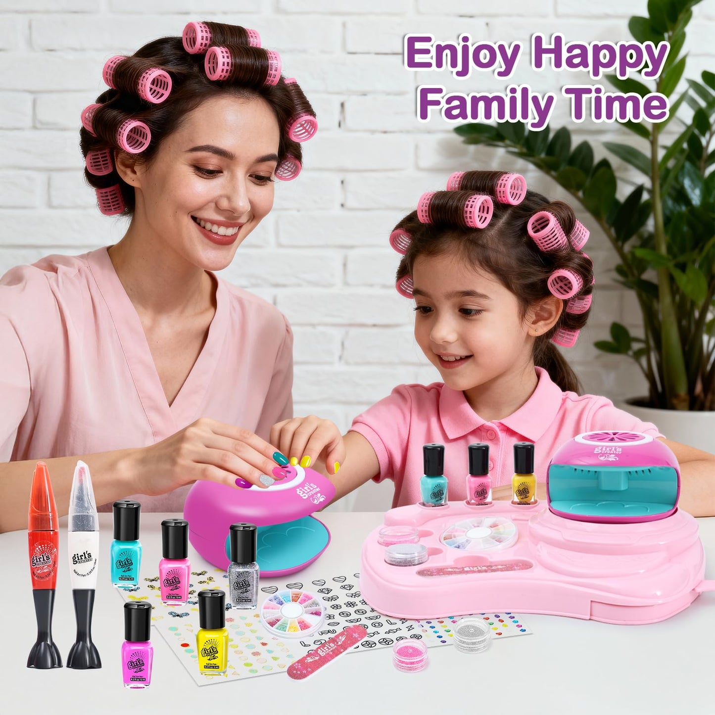 Combaybe Kids Nail Polish Set for Girls - Girl Toys 8-10 - Nail Art Kit for Kids Ages 7-12, Non toxic Nail Polish Kids Nail Kit Girl Stuff for Spa Manicures, Idea Birthday Gift for Girls 8 9 10 12