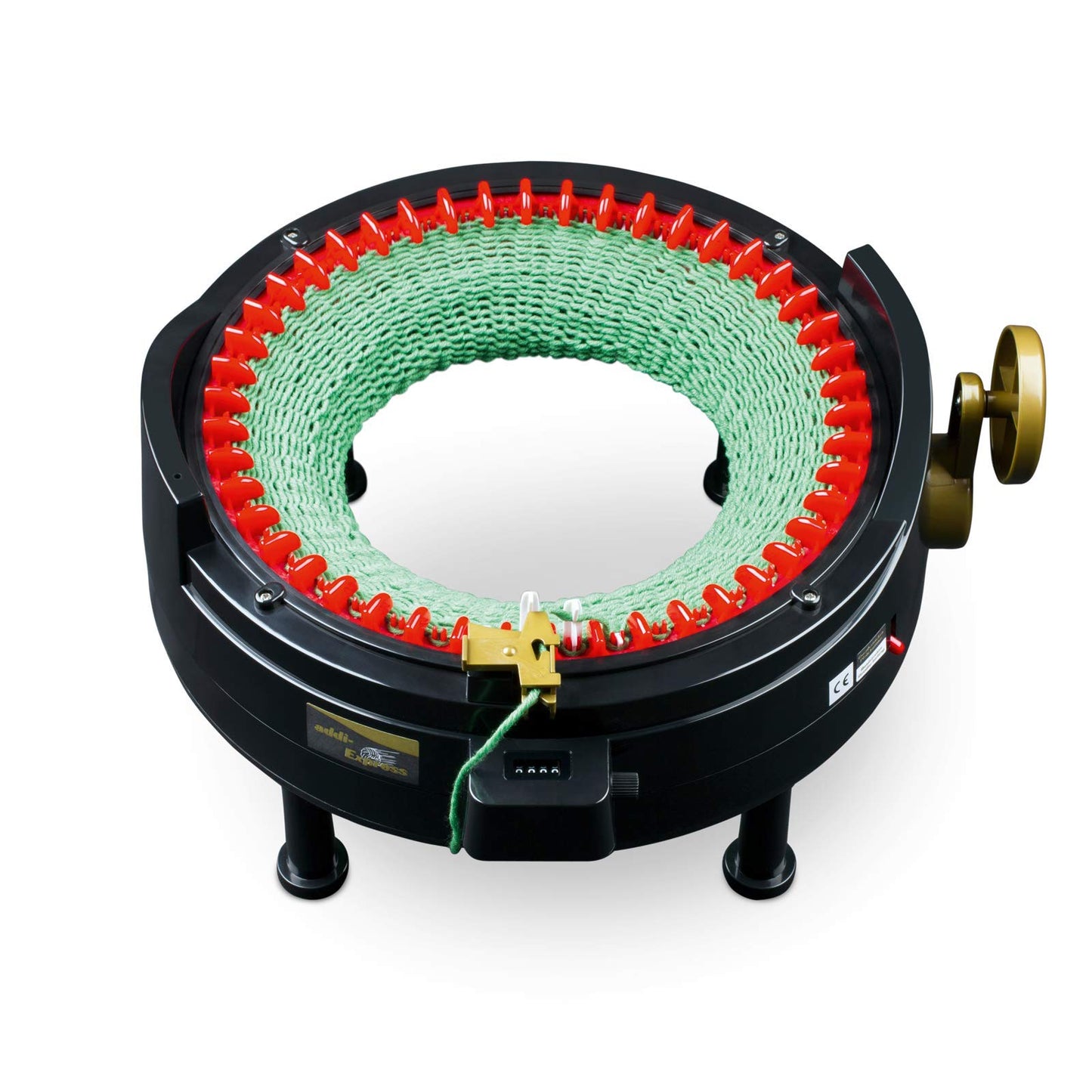 Addi Express King Size Knitting Machine Kit Extended Version with Manual Counter Includes: 46 Needles, Knitting Machine, Pattern Book, Express Hook, Replacement Needles, Stopper