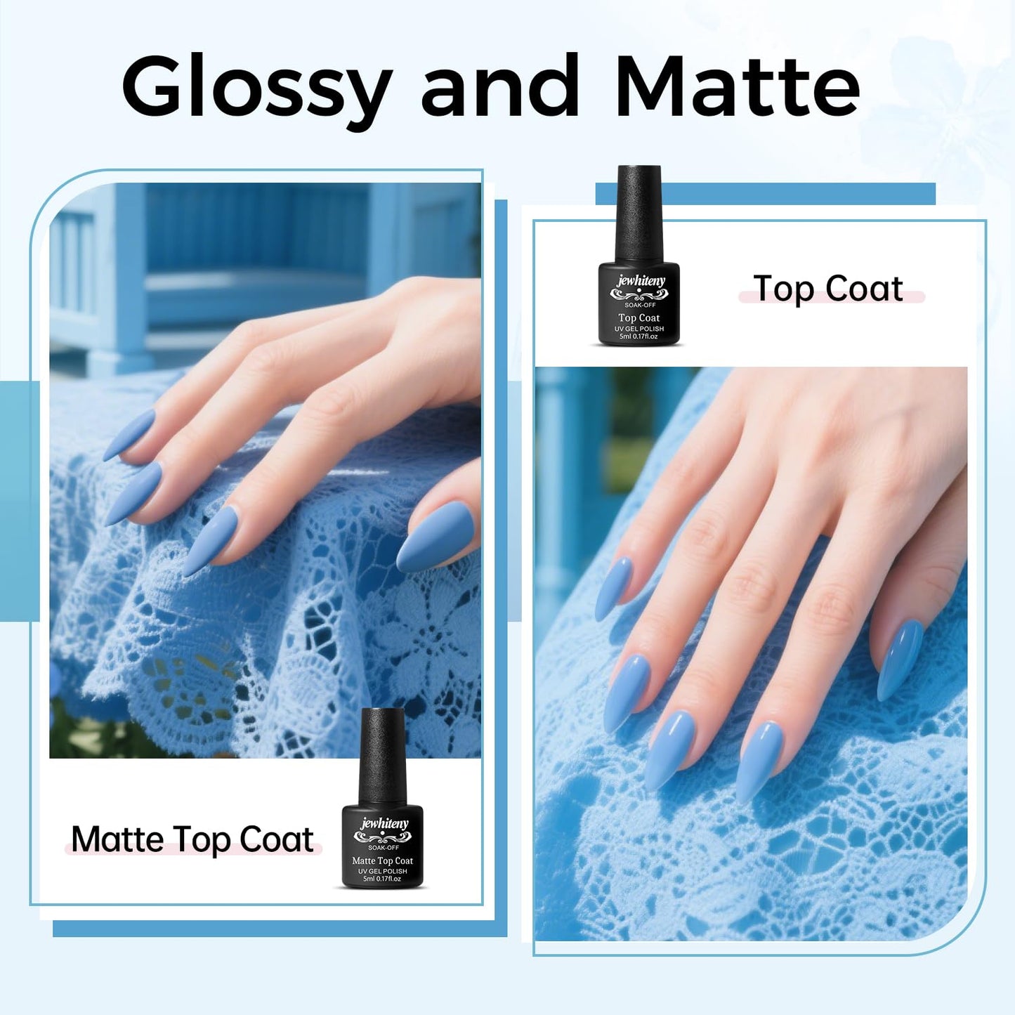 JEWHITENY Poly Nail Gel Kit 14 Colors Purple Nude Grey Black Blue Glitter Tones Starter Kit with UV Lamp Matte & Glossy Top & Base Coat All-in-One Designs DIY At Home