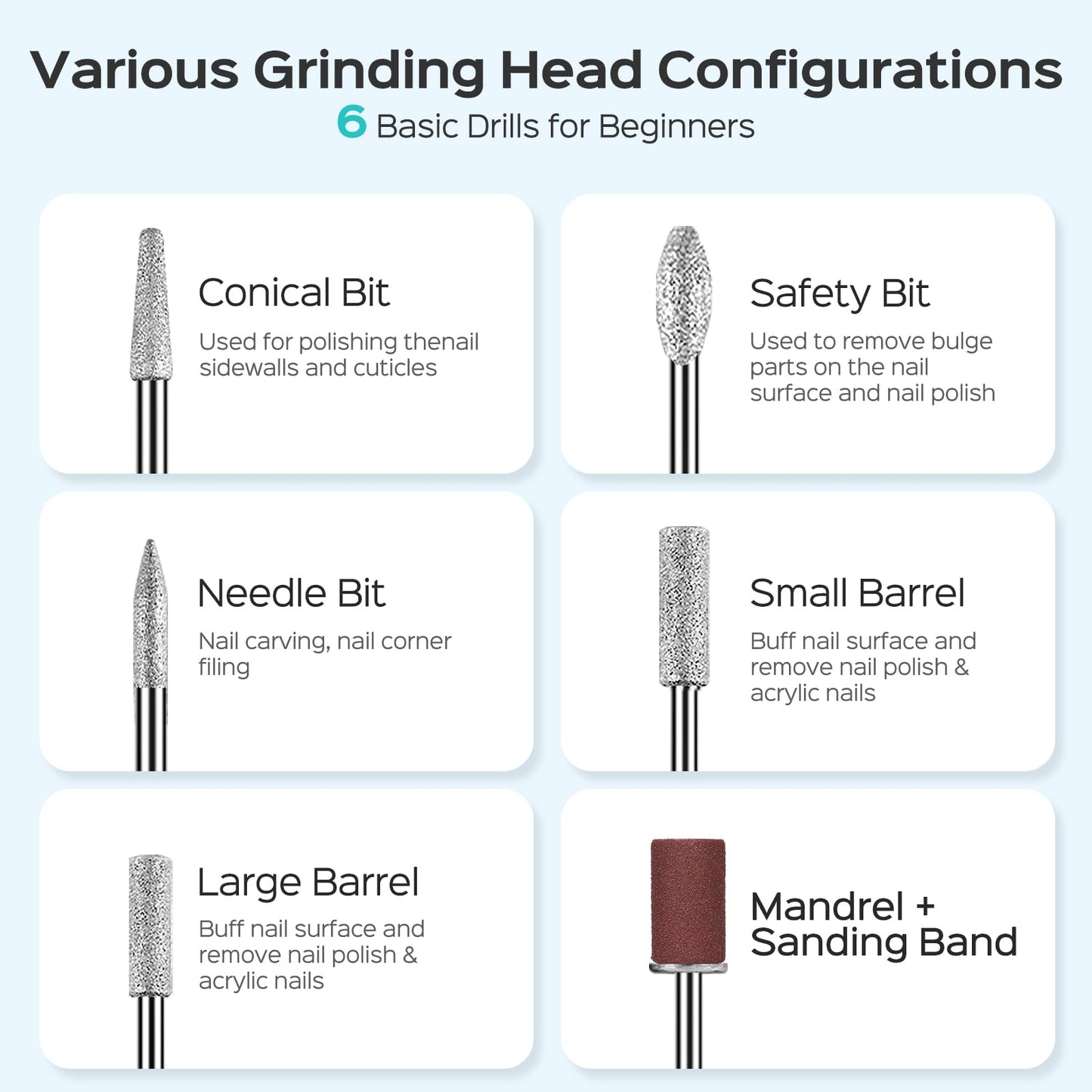 COSLUS Cordless Nail Drill Electric File for Acrylic Gel Dip Powder Nails Portable and Professional Nail Drill Kit with Stepless Speed Knob Pink