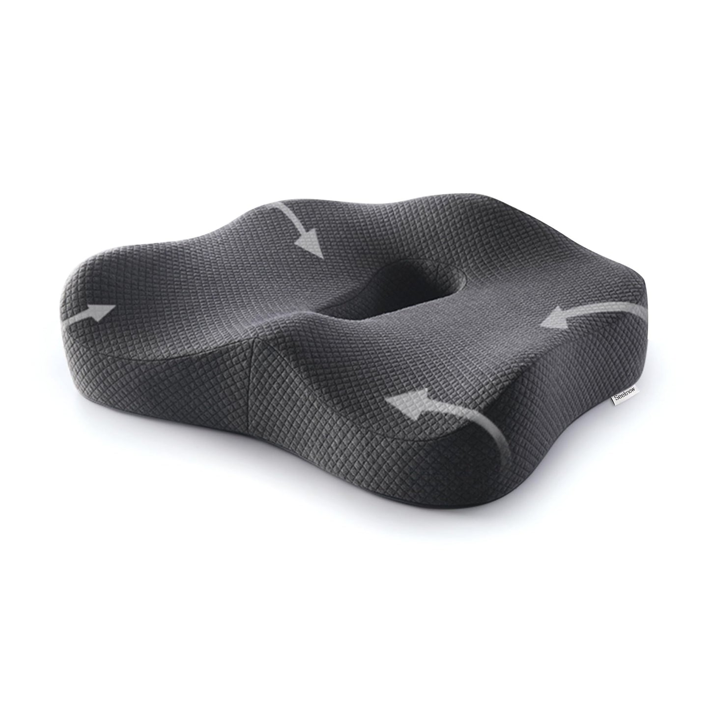 seeknow Ultimate Comfort Memory Foam Donut Cushion for Women/Men Donut Cushions for Sitting Postpartum Pillow Doughnut Pillow for Extra Large Size for Office Chair, Car, and Home Seating