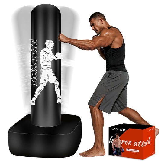 Vobab Freestanding Punching Bag with Stand for Adults Teens, Heavy Boxing Bag, 70" Boxing Equipment Bag Kickboxing Bag, Women Men Heavy Bag for Beginners Muay Thai MMA Training Fitness