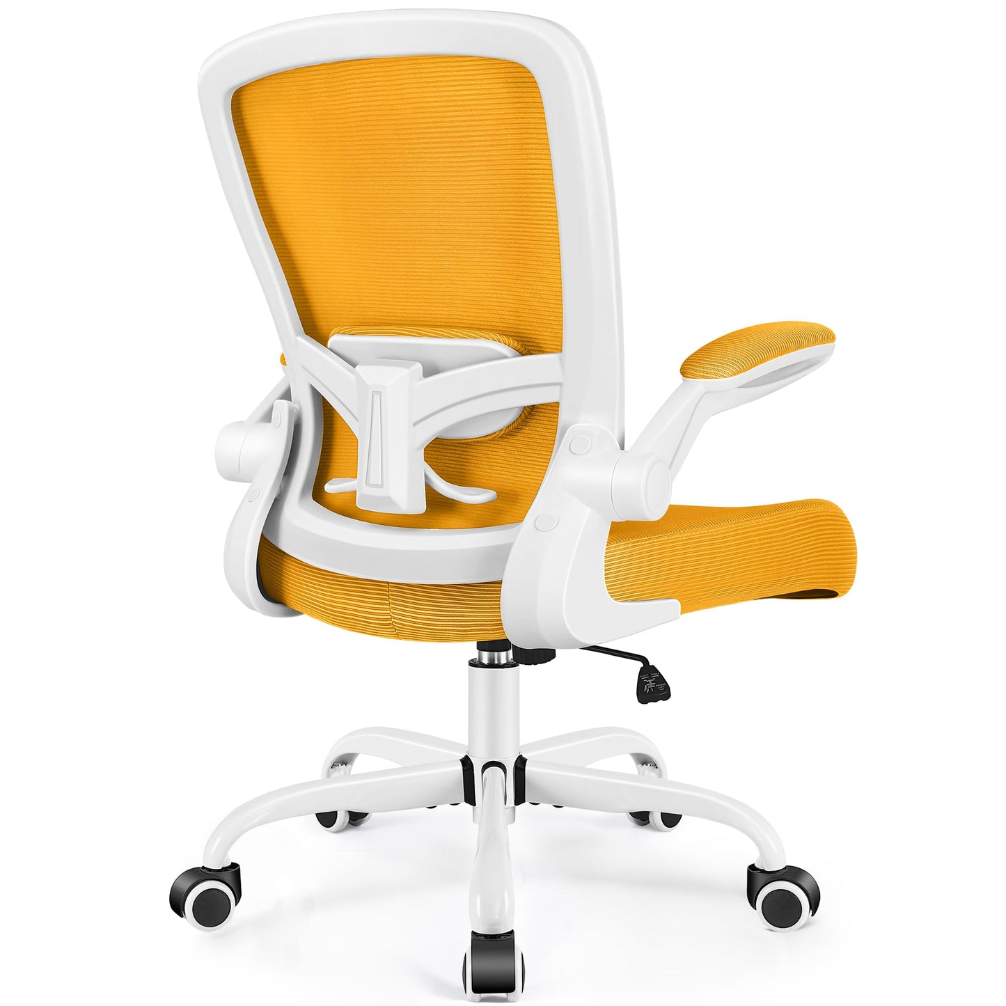 FelixKing Office Chair, Ergonomic Desk Chair Breathable Mesh Chairs Adjustable High Back Lumbar Support Flip-up Armrests, Executive Rolling Swivel Comfy Computer Chairs Home Office Yellow