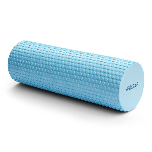 11.8 Inch Medium Density Foam Massage Roller - Light Blue Trigger Point Massage Roller for Deep Tissue Excercise, Massage and Recovery by GolgiStim