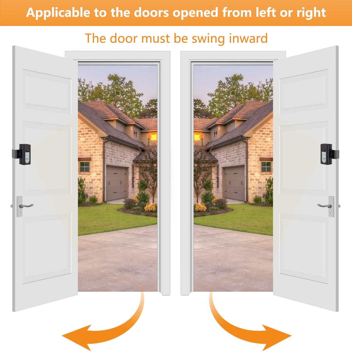 QIBOX Anti-Theft Video Doorbell Mount Compatible with Video Doorbell 4/3/3 Plus/2/1/(2020 Release), Adjustable No-Drill Mounting Bracket Wedge Adapter Holder Accessories for Home Rentals Office Room