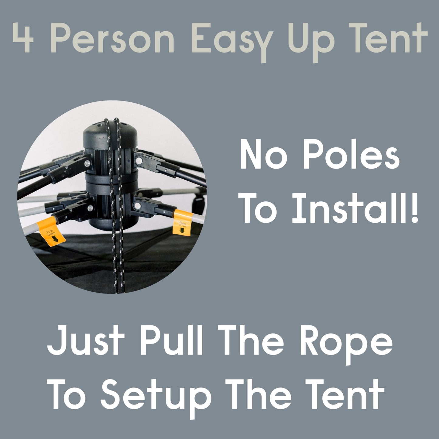 Bear Grylls 4 Person Pop Up Tent - Portable Automatic Tents for Camping - No Poles to Assemble - Easy Tents for Camping