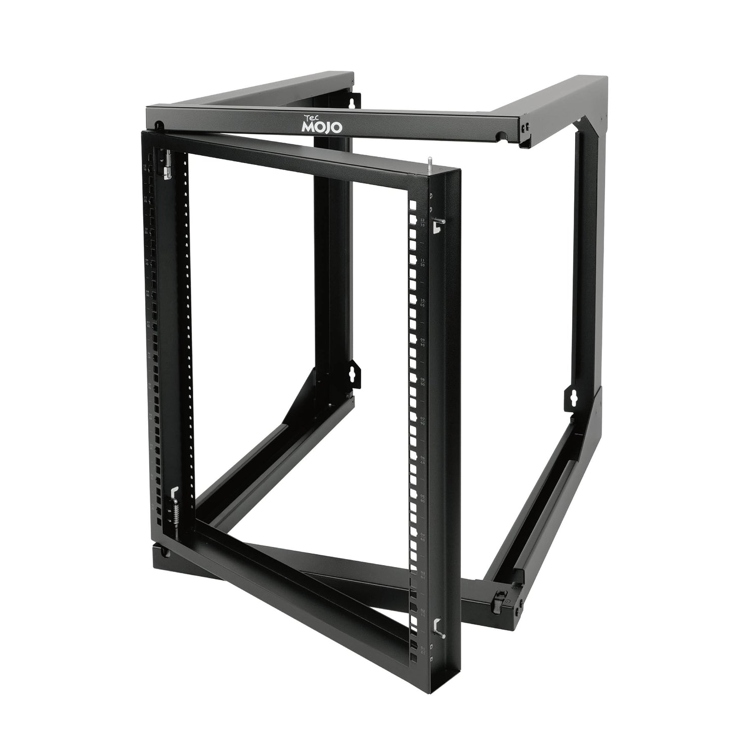 Tecmojo 12U Wall Mount Server Rack, Open Frame Network Rack for 19" Computer/AV/Data/IT/Media Equipment, 24" Depth, 16" Apart Mounting Holes, Swing Gate, Square and Tapped Holes