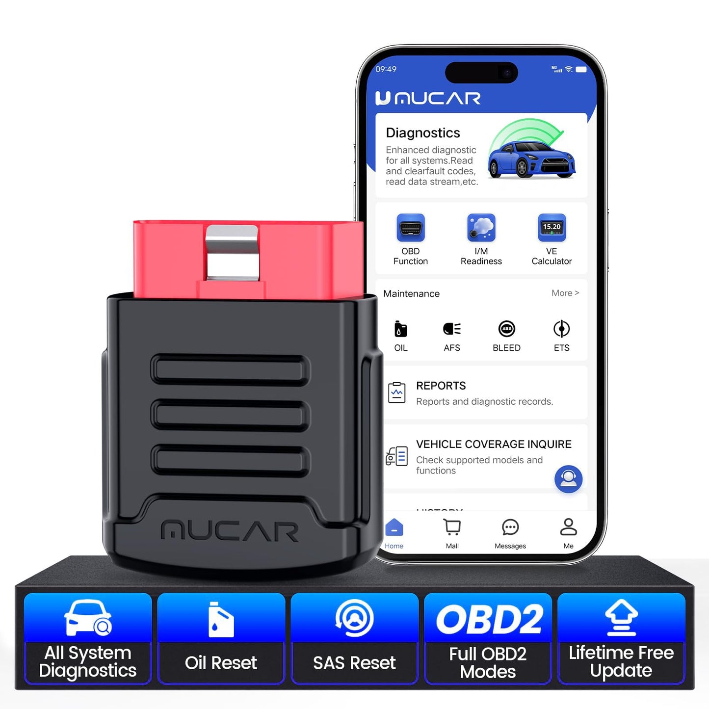 MUCAR 682 + BT200 OBD2 Scanner Diagnostic Tool