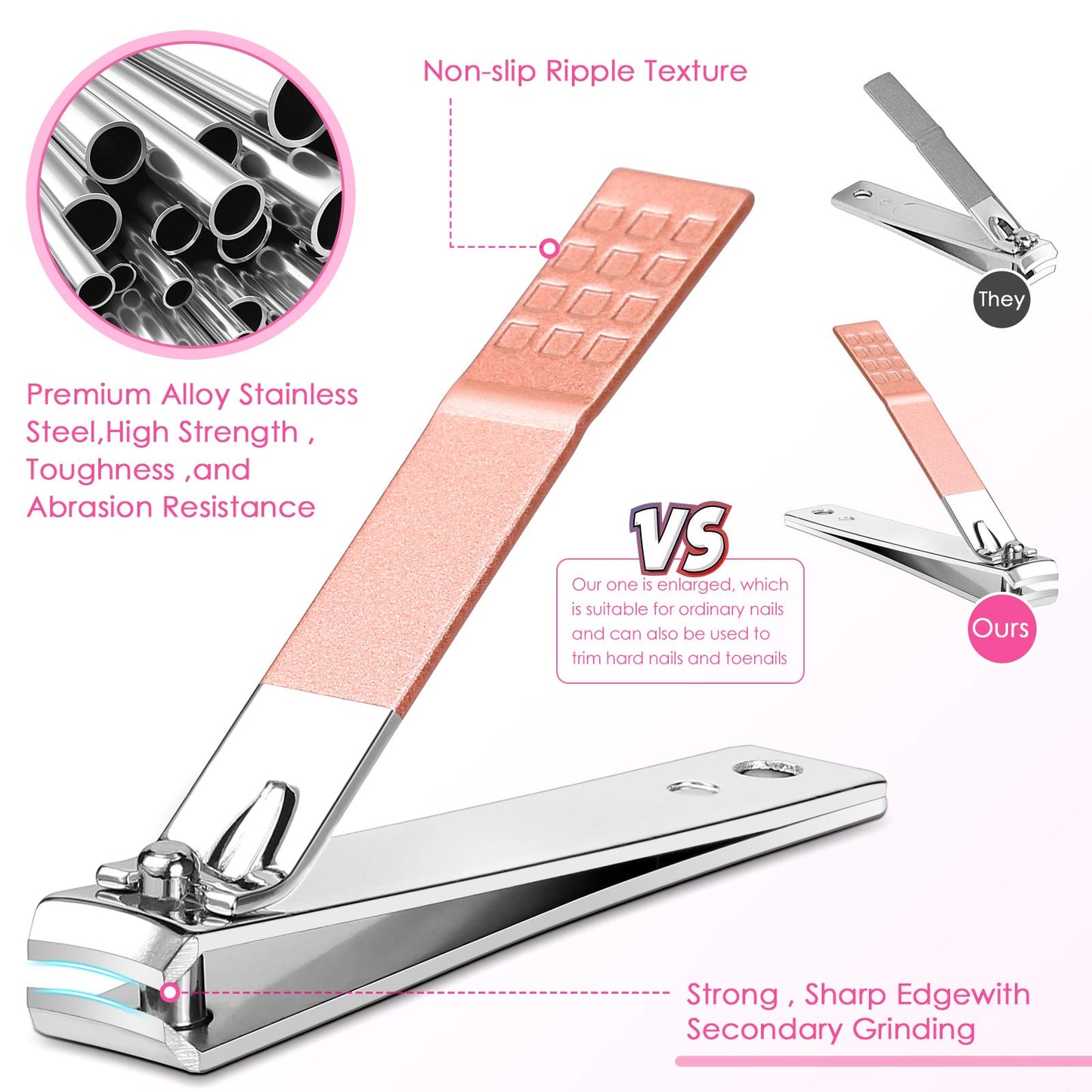 Manicure Set Women Nail Clippers Set Nail kit Manicure Pedicure Kits Professional Grooming Kit Nail Care Gift for Women Nail Sets Ultra Sharp Suitable for Home Travel Foot Hand Care Tools (Pack of 2)