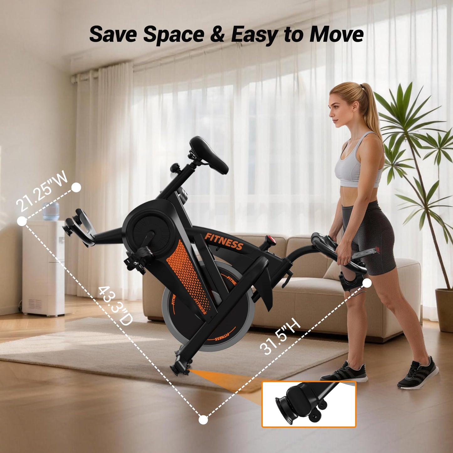 CURSOR FITNESS Recumbent Exercise Bike, 16-Level Magnetic Resistance Recumbent Exercise Bike for Home Gym Cardio Workout Training