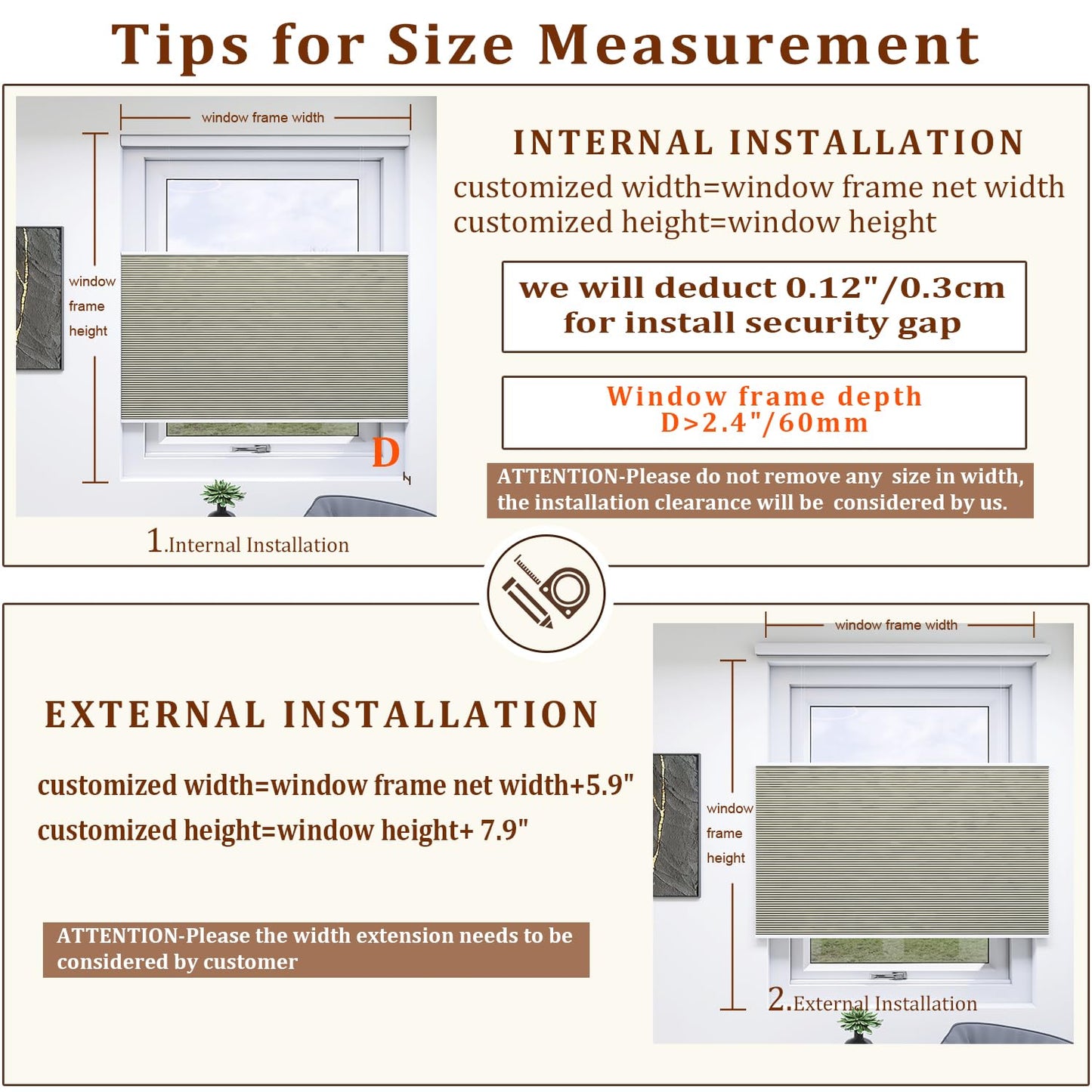 LEXEN Smart Top Down Bottom Up Honeycomb Shades WiFi Enabled Motorized Cellular Blinds Compatible with Alexa/Google Home Double Cellular Fabric Blackout Insulated Custom Sizes-White