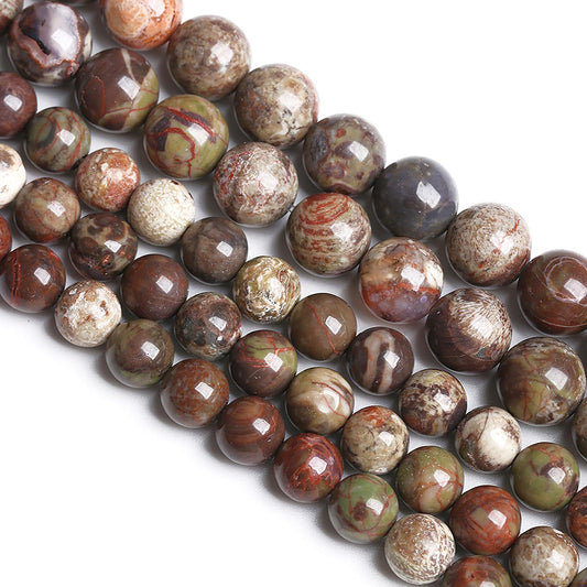 8MM 46PCS Natural Stone Flower Agate Spacer Loose Beads for Jewelry Making DIY Bracelet