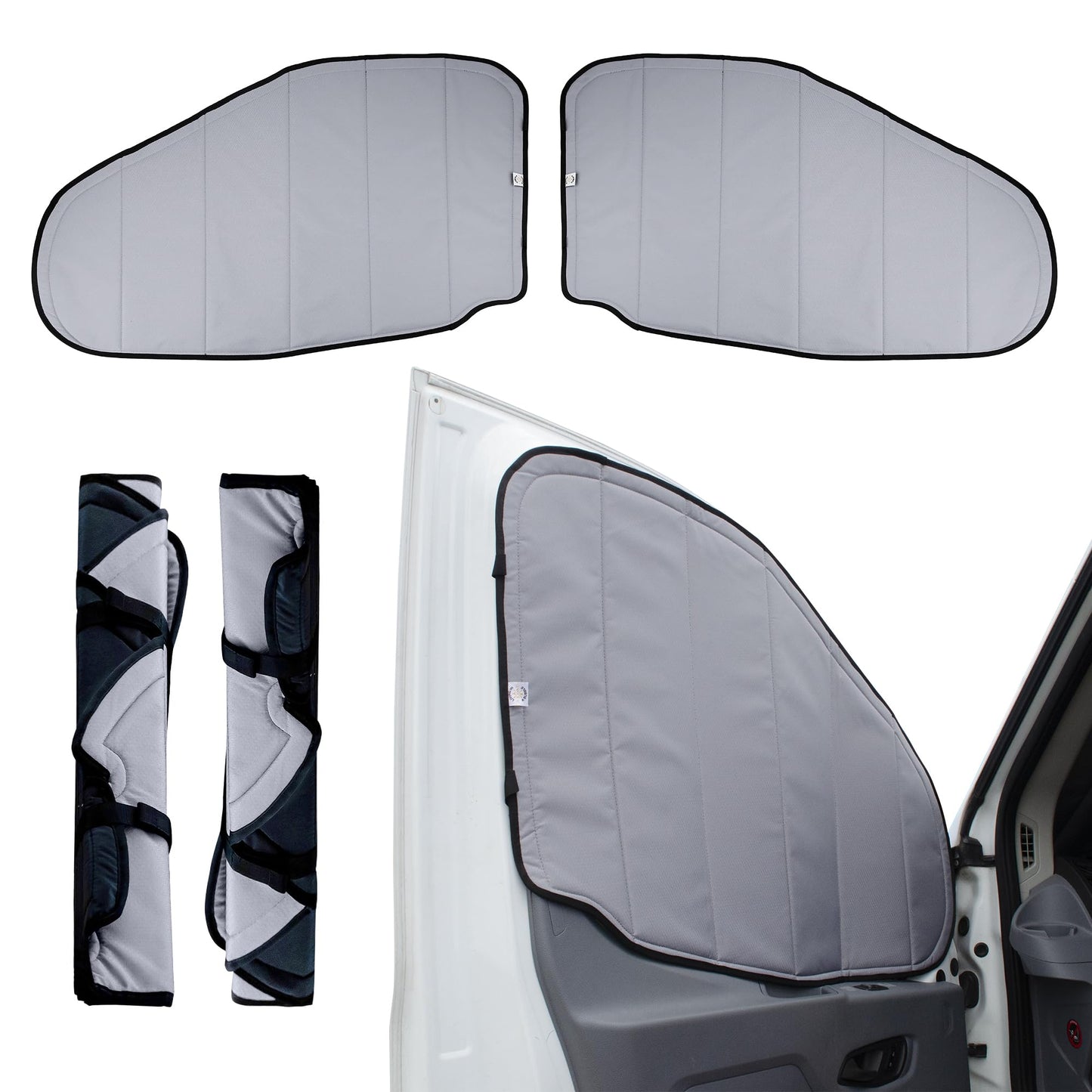 Living in a Bubble Insulated Blackout Window Covers for Ford Transit 2015-Current Mid & High Roof. Van Life Essentials & Camper Van Accessories (Driver/Passenger Door 2015-Current)