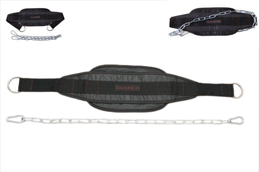 Weight Lifting Belt With Chain – Weighted Pull Up Belt Features a Sturdy Chain Design to Provide Core Support for High-Intensity Training like Squats, Deadlifts, and Pull-Ups, Stabilizing Your Lower Back and Reducing Injury Risks. Dip Belt Unisex Fit for