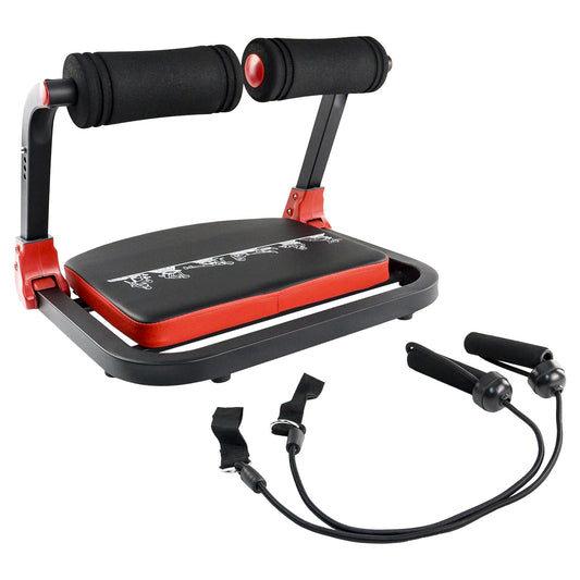 Ab Workout Equipment,Ab machine with Resistance Bands for Stomach Workout,Ab Crunch Machine Sit Up Machine with 4 Adjustable Resistance for Home Exercise,330 LBS Weight Capacity