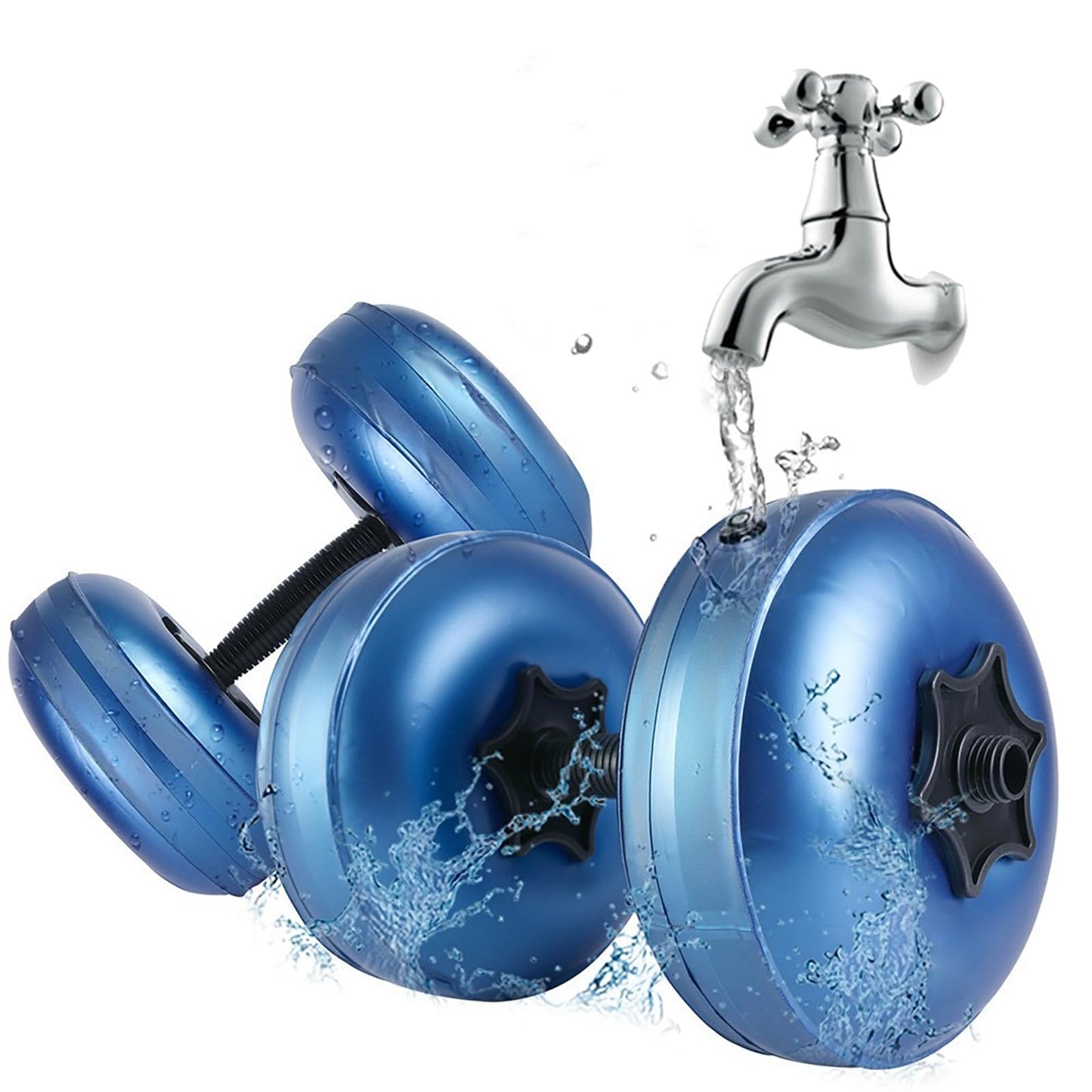 Water Filled Dumbbells Set, Water Filled Weights 2Pcs/Set, Portable Travel Weights, Shaping and Body Building, Strength Training, 8-10kg Portable PVC Travel Dumbbells