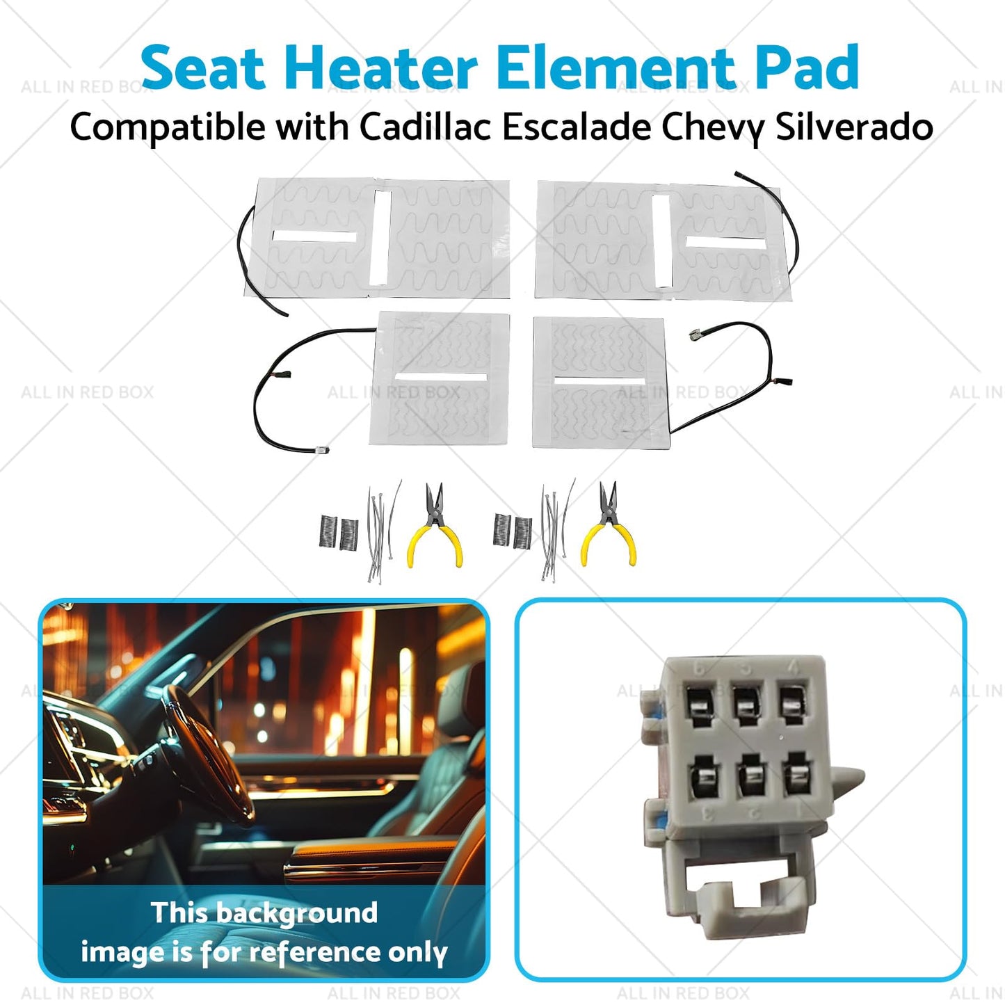 AutoZenith Seat Heater Element Pad Kit Compatible with Cadillac Escalade Chevy Silverado 1500