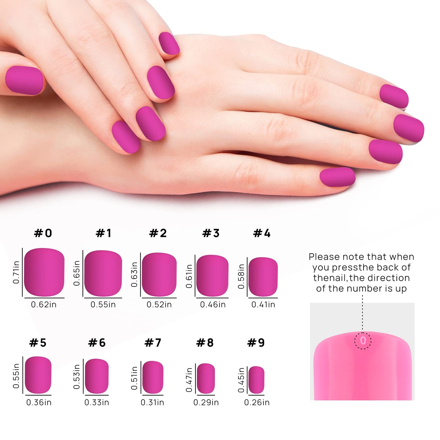 Press On Nails - LADYING 576 Pc Square Matte Full Cover False Nails, 24 Colors, DIY Kit, Includes Nail File and Adhesive Tabs