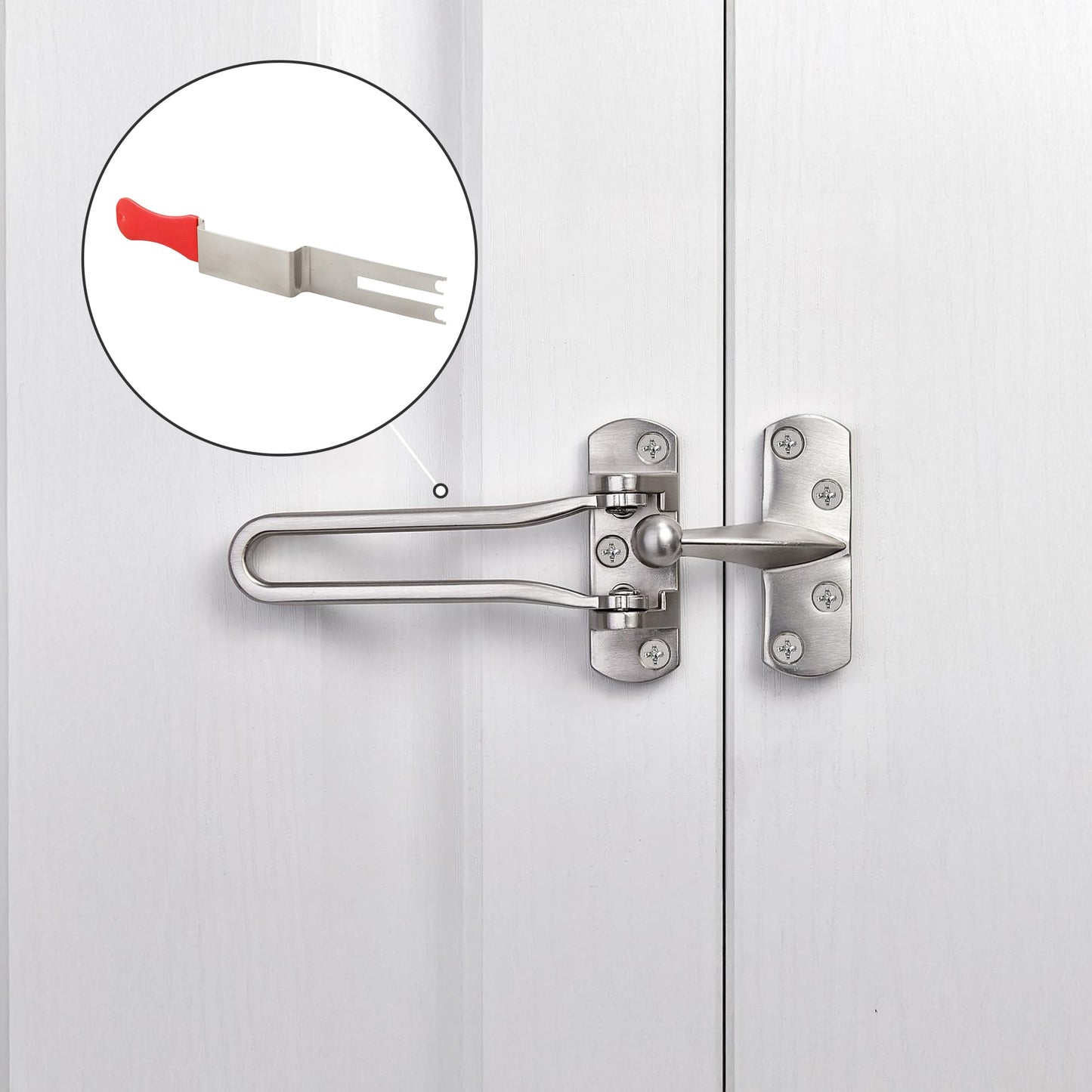 FHC Emergency Access Tool, Stainless Steel Material, Stainless Steel Finish, Universal Door Unlock Design, Rubber Grip Sleeve for Service and Maintenance Applications