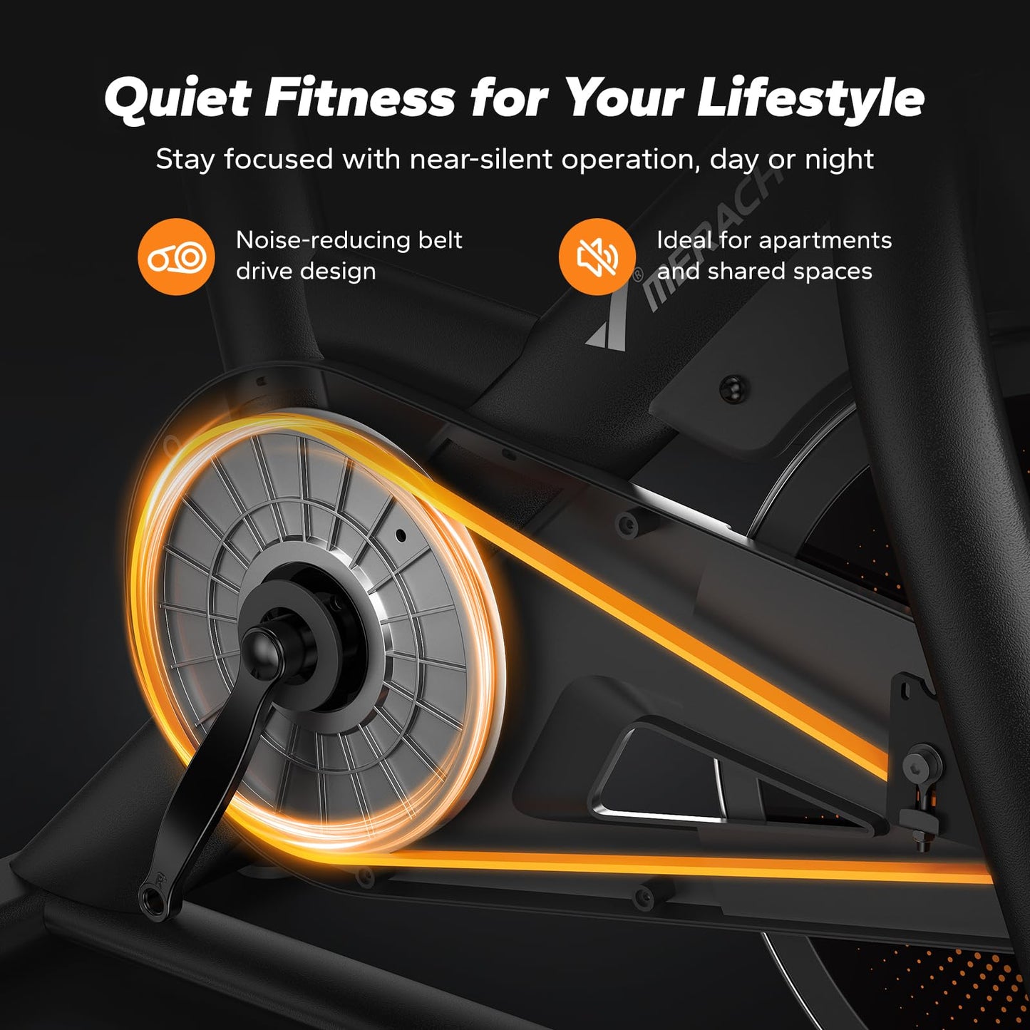 Merach Magnetic Exercise Bike, Indoor Cycling Bike with Self-Developed App, 350 LBS Weight Capacity, Comfortable Seat Cushion & Tablet Mount, Stationary Bike for Home Gym Fitness