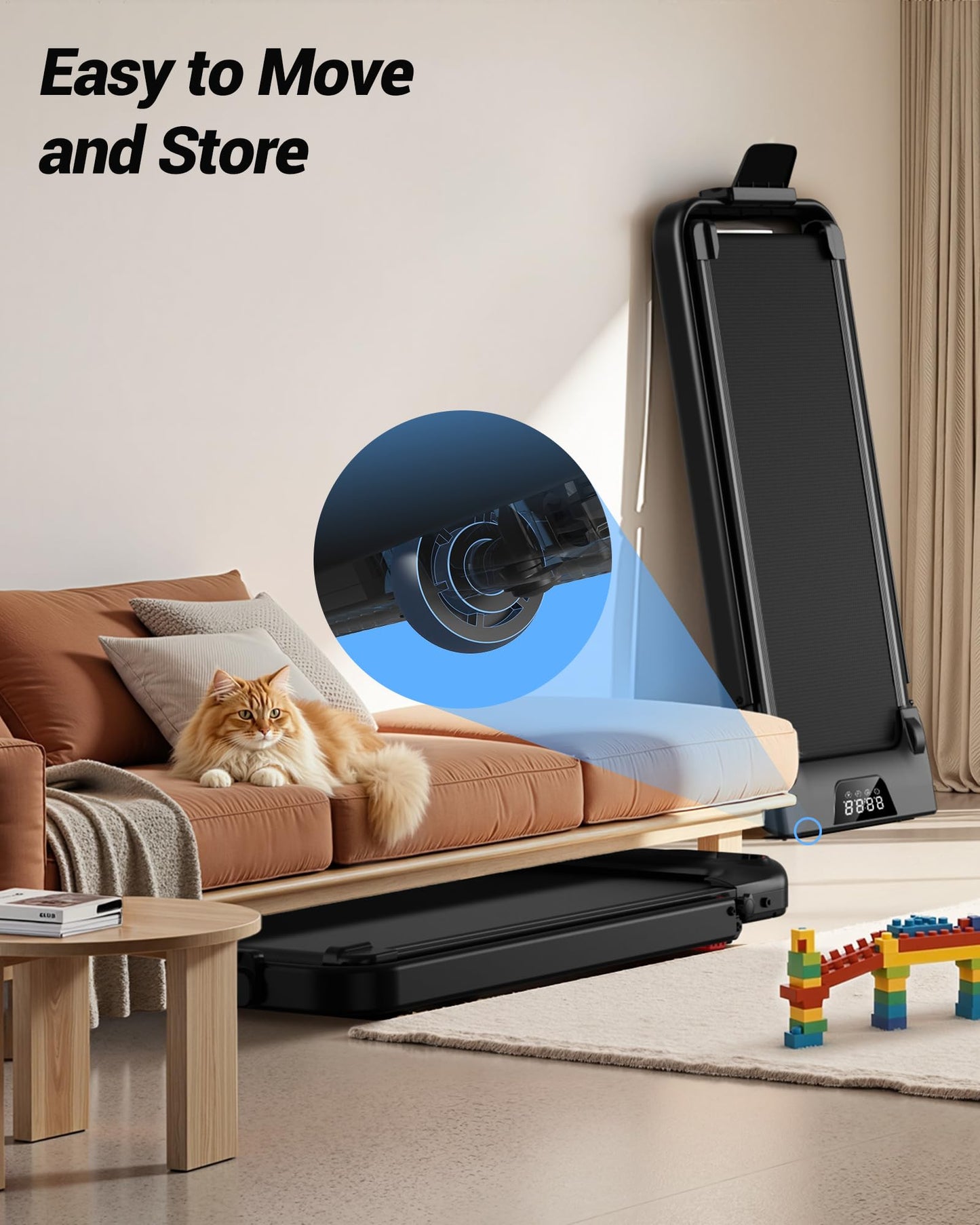 CURSOR FITNESS 3-in-1 Walking Pad Treadmill with 15% Incline 0.6-6.2MPH Foldable Quiet Walking Pad for Home Office 2.5HP Under Desk Compact Treadmill with 300LBS Capacity