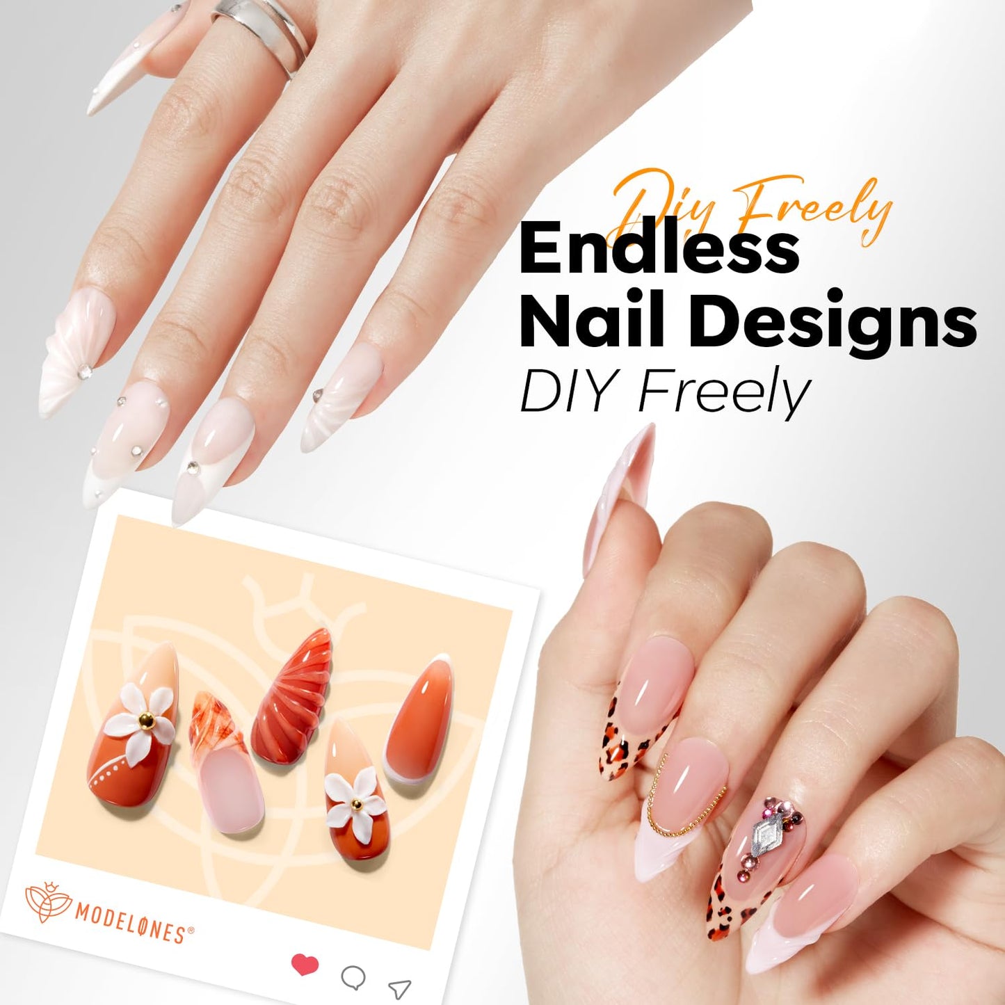 modelones Medium Stiletto Nail Tips, 360pcs Pre-etched Clear Fake Nails Stiletto Press On Full Cover Half Matte 15 Sizes Acrylic Gel Tips for Extension Salon