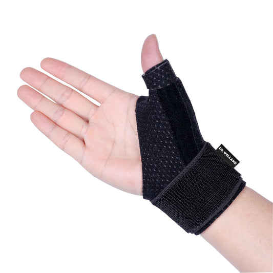 DRwelland Reversible Thumb & Wrist Stabilizer splint for BlackBerry Thumb, Trigger Finger, Pain Relief, Arthritis, Tendonitis, Sprained and Carpal Tunnel Supporting, Lightweight and Breathable S/M