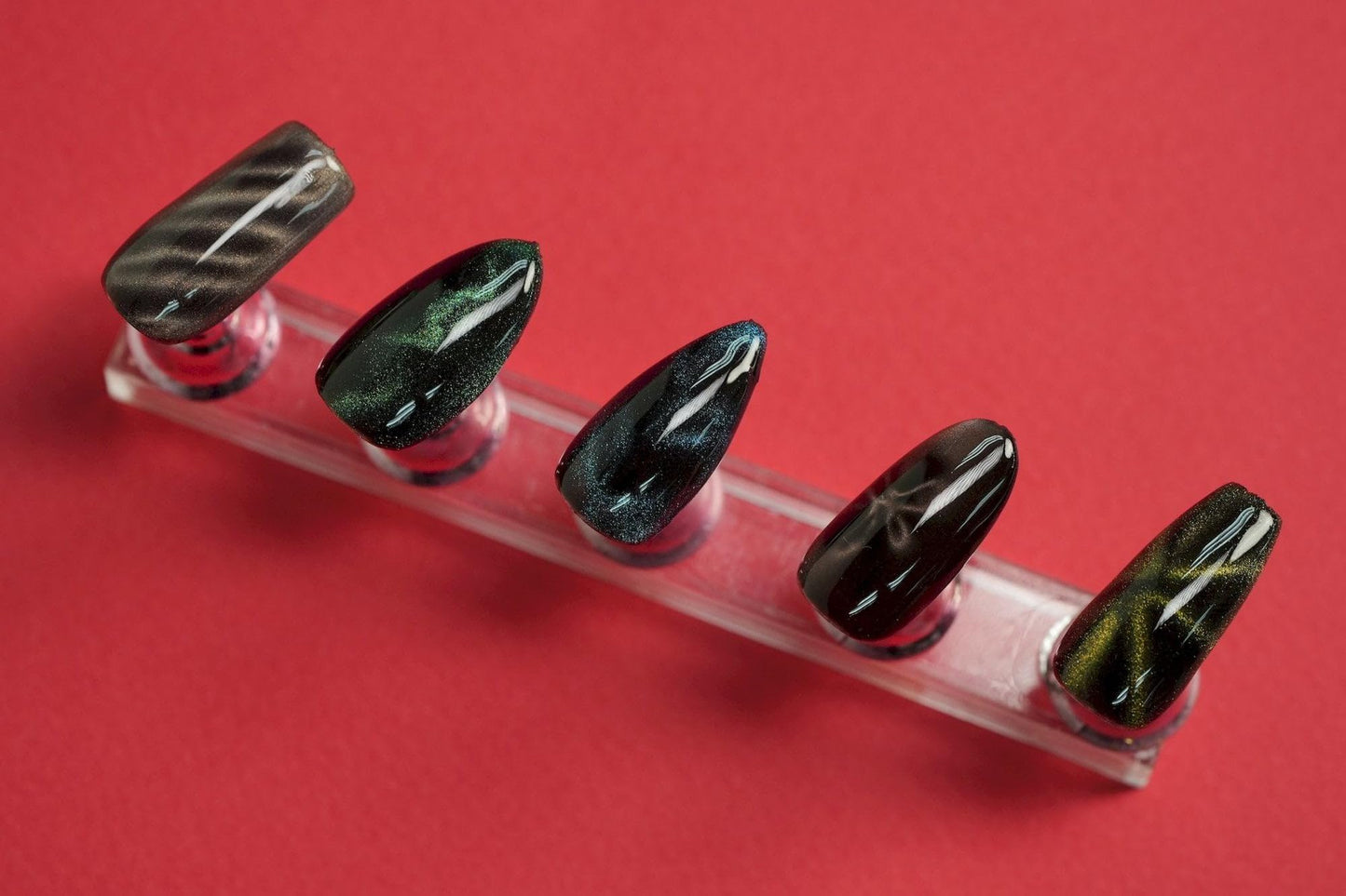 ProMagnetic Cat Eye Design Kit, 9-Piece Magnetic Nail Art Tools, Reusable, Multiple Pattern Styles, For Use with Magnetic Cat Eye Gel Polishes | RUBY VIBE CO