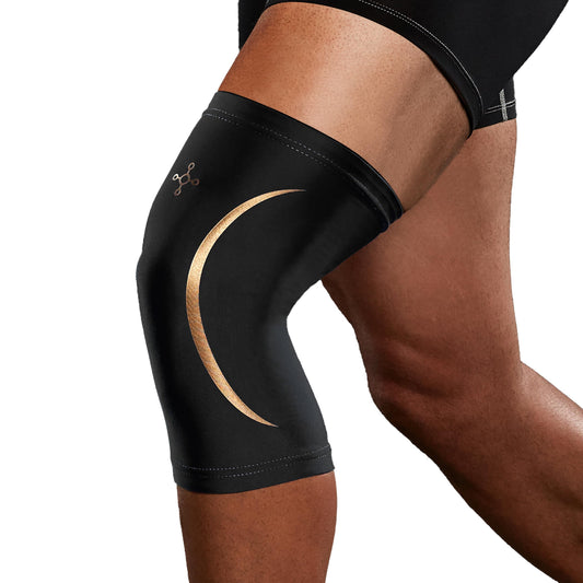 Tommie Copper Knee Compression Sleeve (L/XL, Black), 15-20 mmHg, 4D Stretch & Non-Slip Fit for Targeted Support, Patented Copper Znergy Fabric, Anti-Odor Benefits, Breathable Design