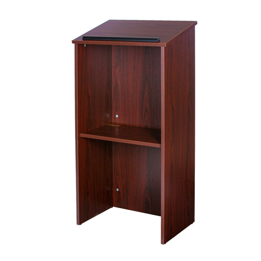 OEF Furnishings CoreEssential Series Commercial-Grade Floor-Standing Lectern (Mahogany)