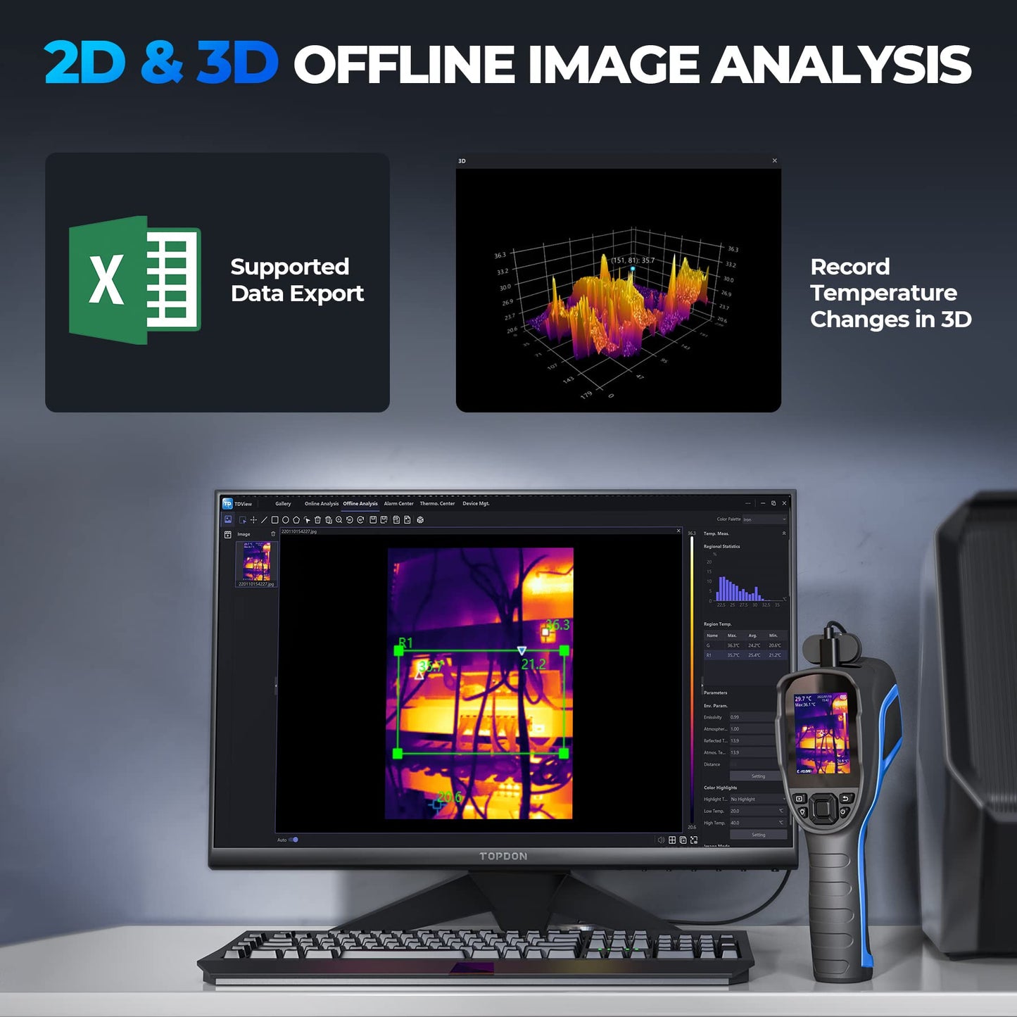 TOPDON USA - Handheld Thermal Imaging Camera 256X192 Resolution