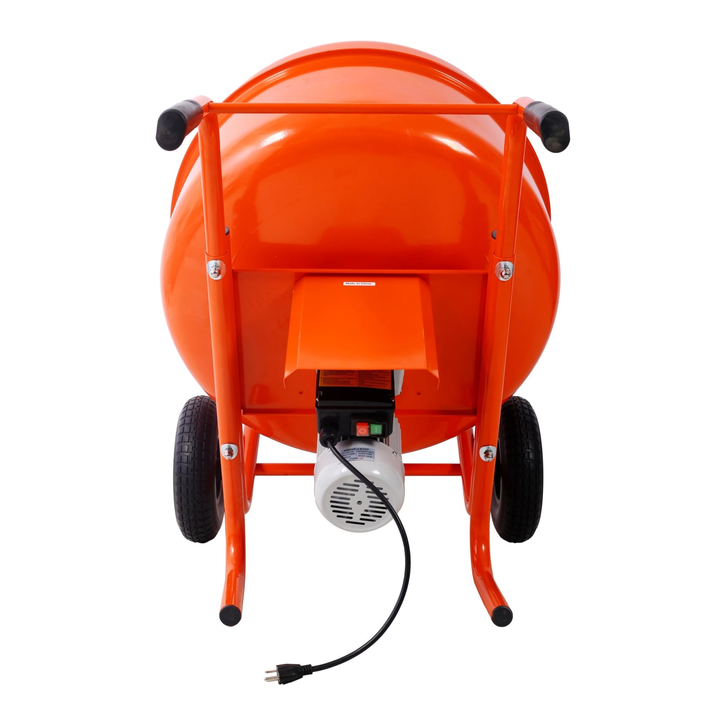 8 Cu. Ft. Electric Cement Mixer, Wheel Barrow Portable Concrete Mixer Machine, Horizontal Cement Mixing Tools for Stucco, 224L 115V-60HZ