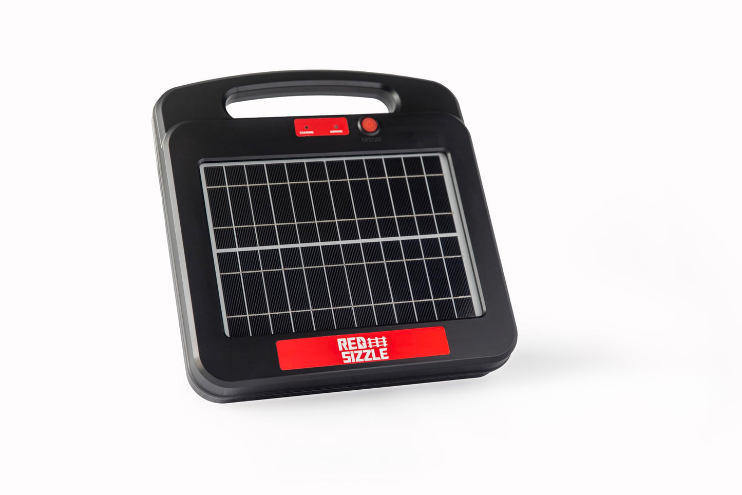 Solar Electric Fence Charger for Day and Night Power | Red Sizzle 12S | 1.85 Joule | Solar Energizer to Keep Out Predators