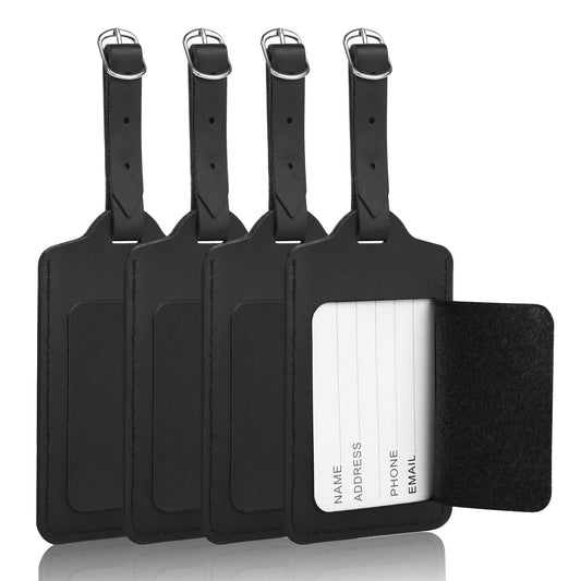 flintronic Travel Luggage Tags, 4Pcs Baggage Labels, Suitcase ID Tags, Handbag Tag Labels, Luggage Suitcases Tag for Preventing Loss of Bags and Suitcases